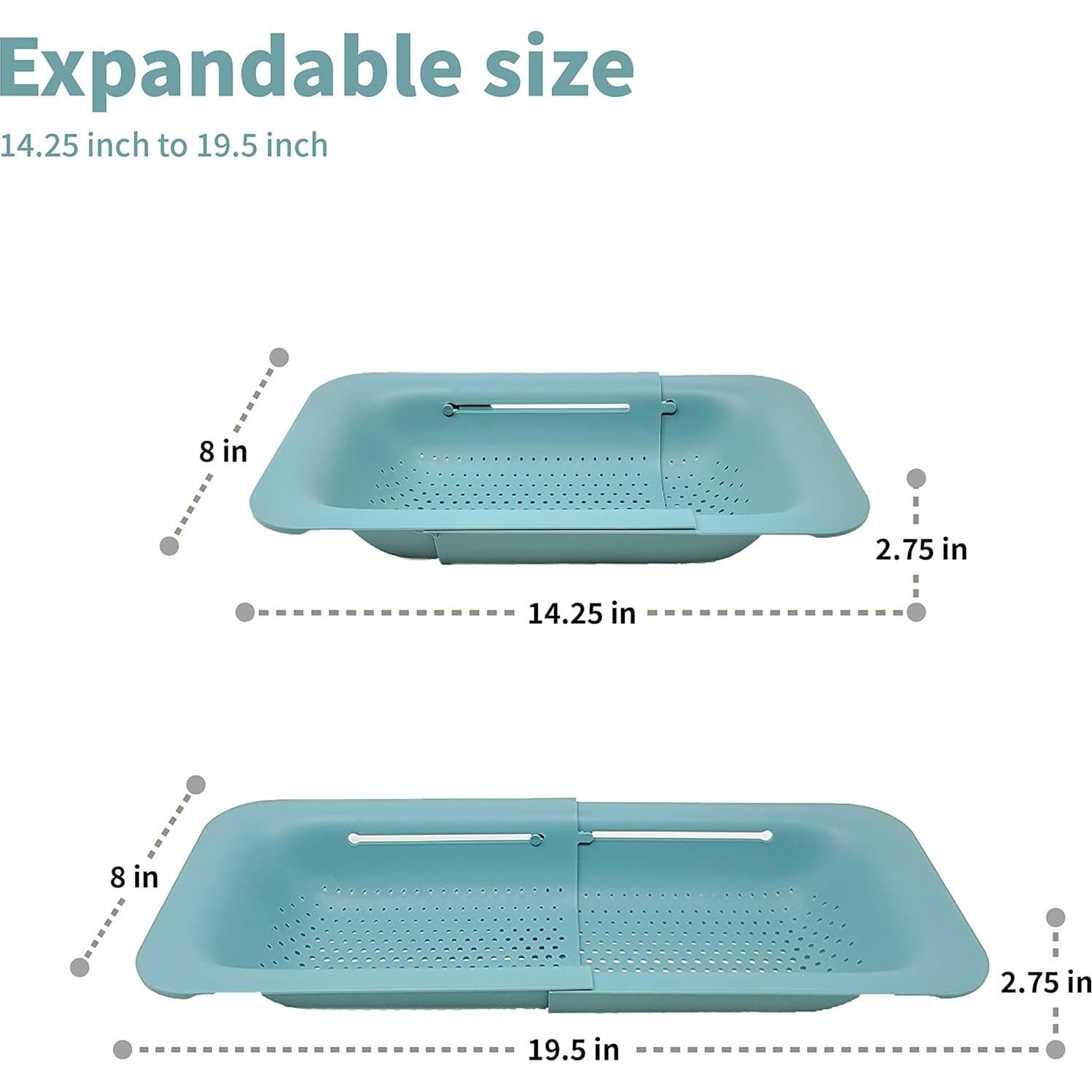 Cesto Colador Expandible Makerstep Verde 49.5x20.3 cm