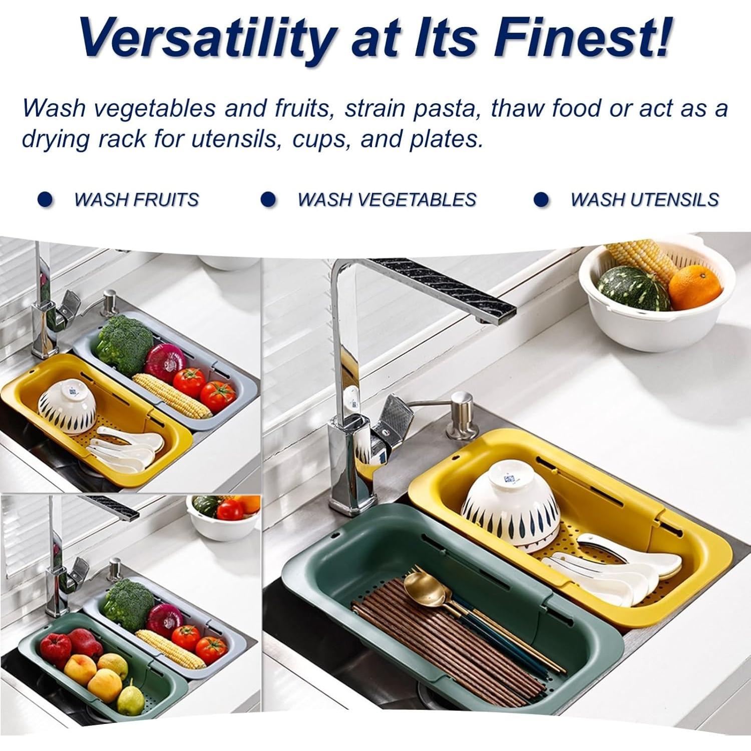 Colador de Fregadero Extensible YUNKWONG Gris 34.5-45.7 cm