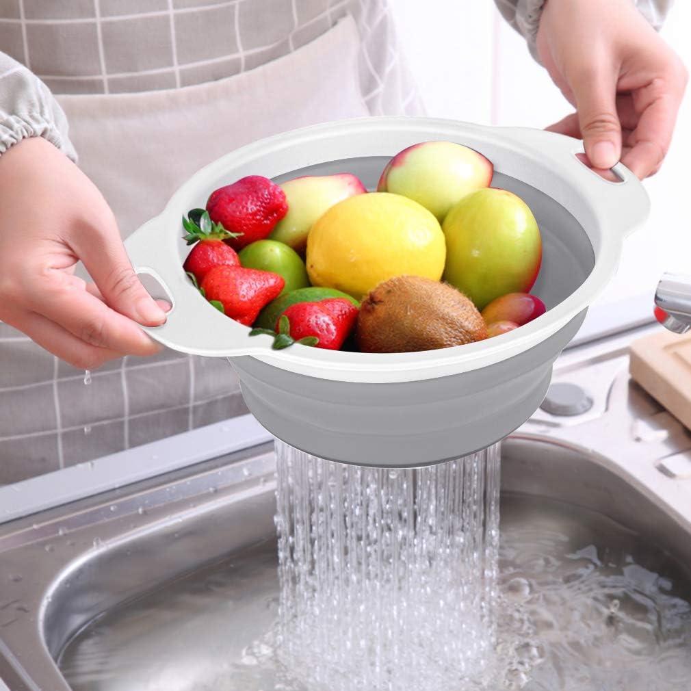 Conjunto de coladores colapsables QiMH 2 pcs 4L y 2L - Silicona BPA