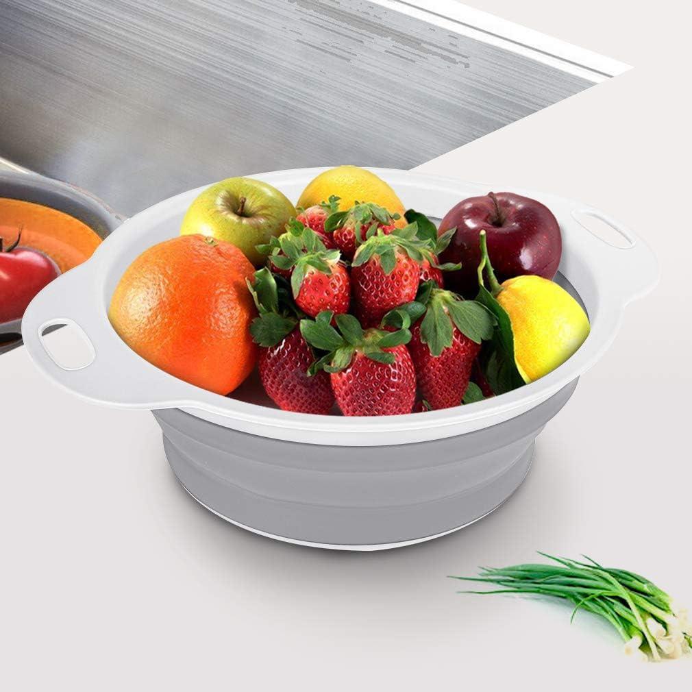 Conjunto de coladores colapsables QiMH 2 pcs 4L y 2L - Silicona BPA