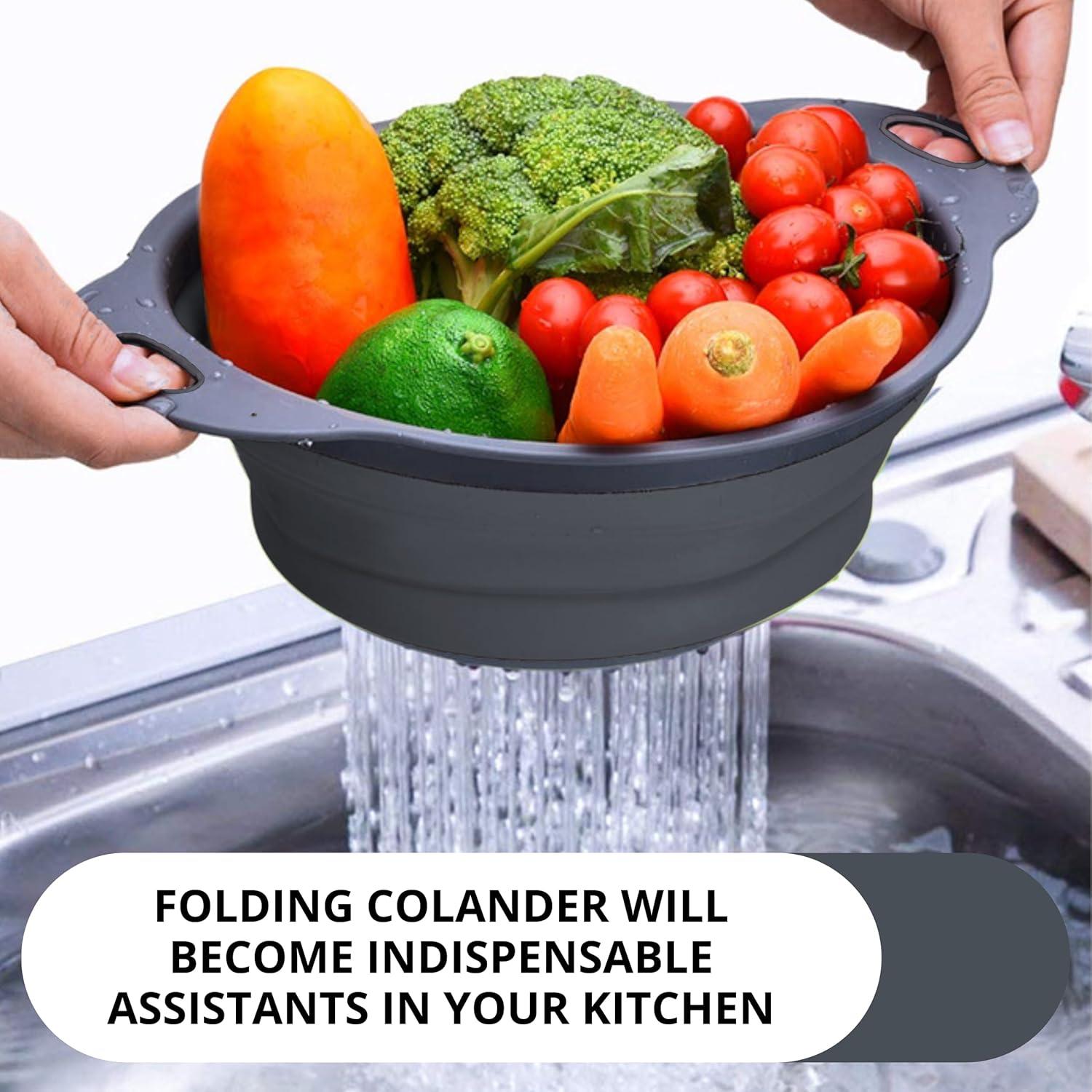 Colador Plegable de Silicona YARRD Negro 18.5x24.5cm