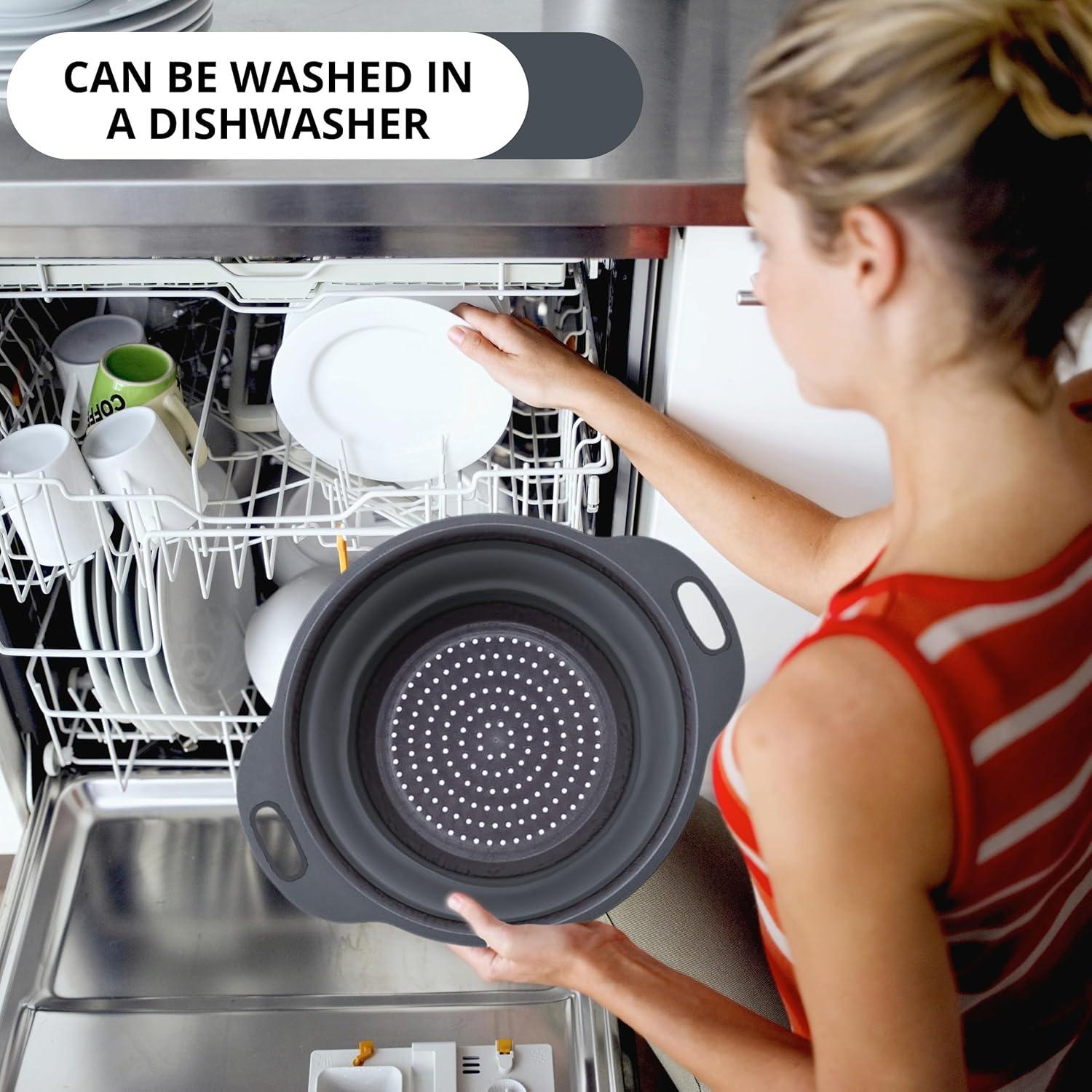 Colador Plegable de Silicona YARRD Negro 18.5x24.5cm