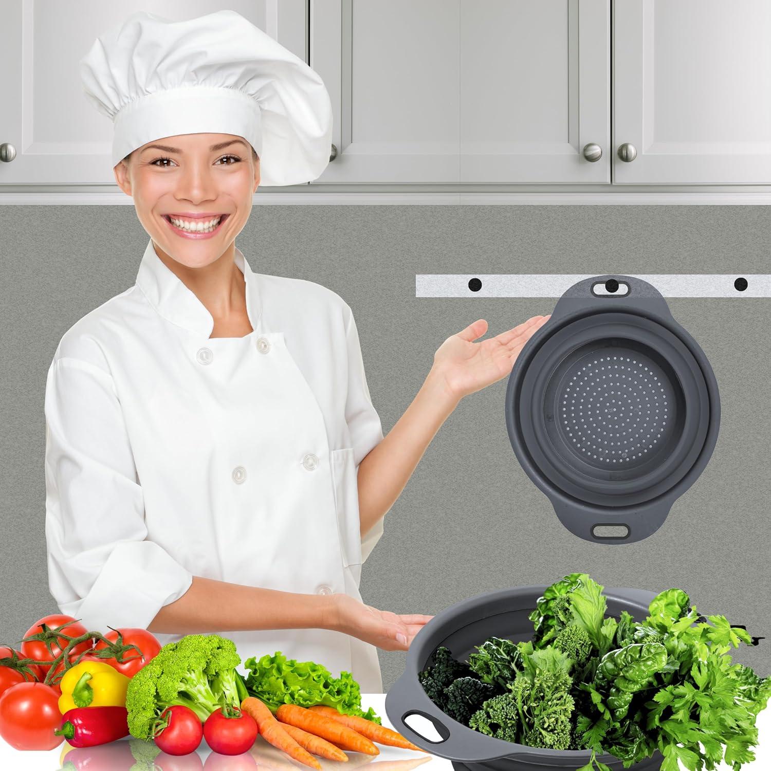 Colador Plegable de Silicona YARRD Negro 18.5x24.5cm