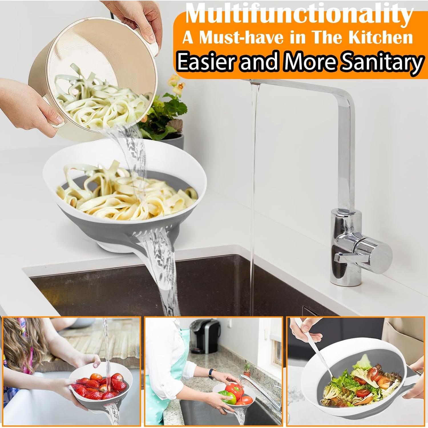 Colador Plegable AvoDov 21 cm - Multiusos y Apto Lavavajillas