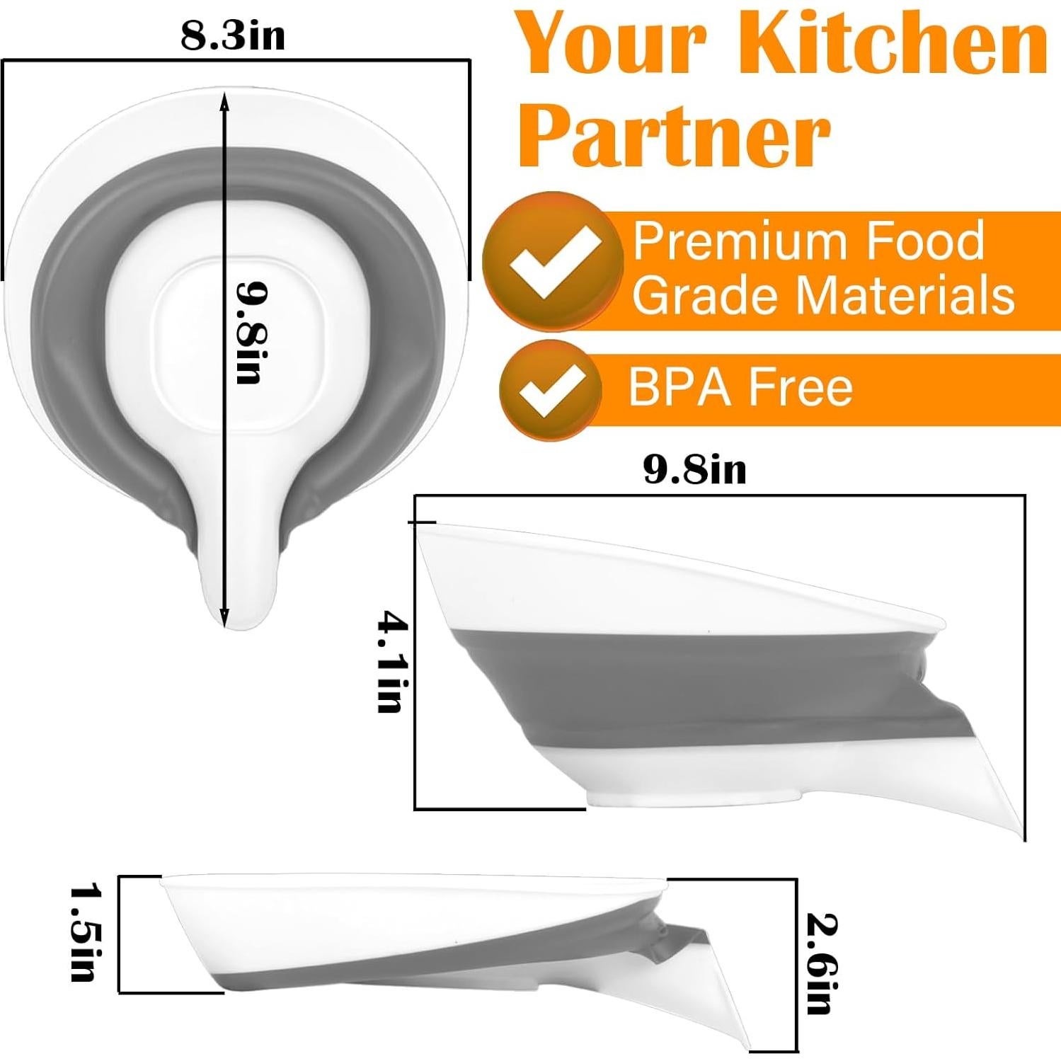 Colador Plegable AvoDov 21 cm - Multiusos y Apto Lavavajillas