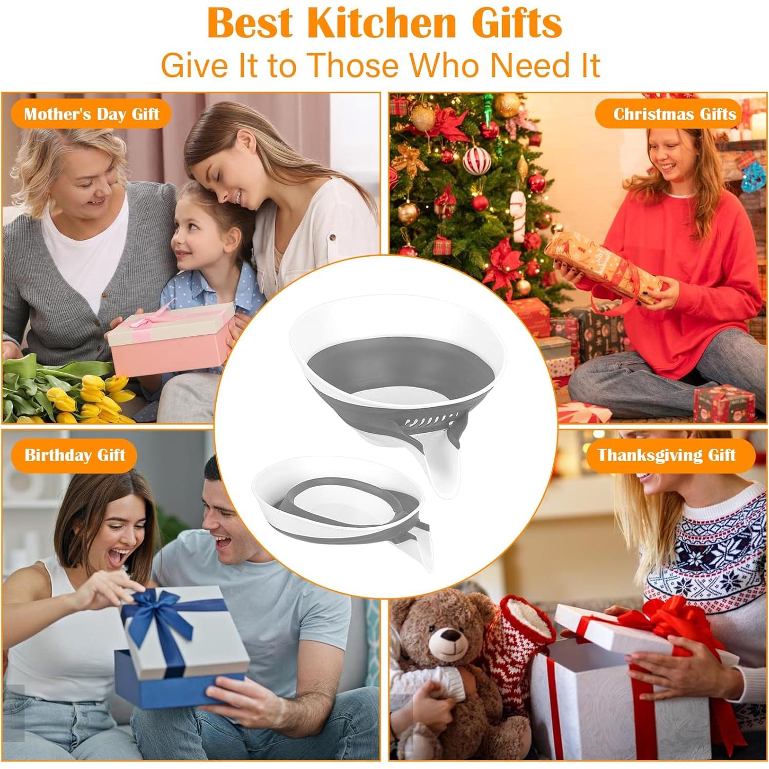 Colador Plegable AvoDov 21 cm - Multiusos y Apto Lavavajillas