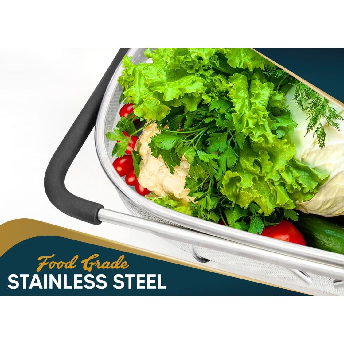 Colador de fregadero KAFOOR 6 cuartos acero inoxidable