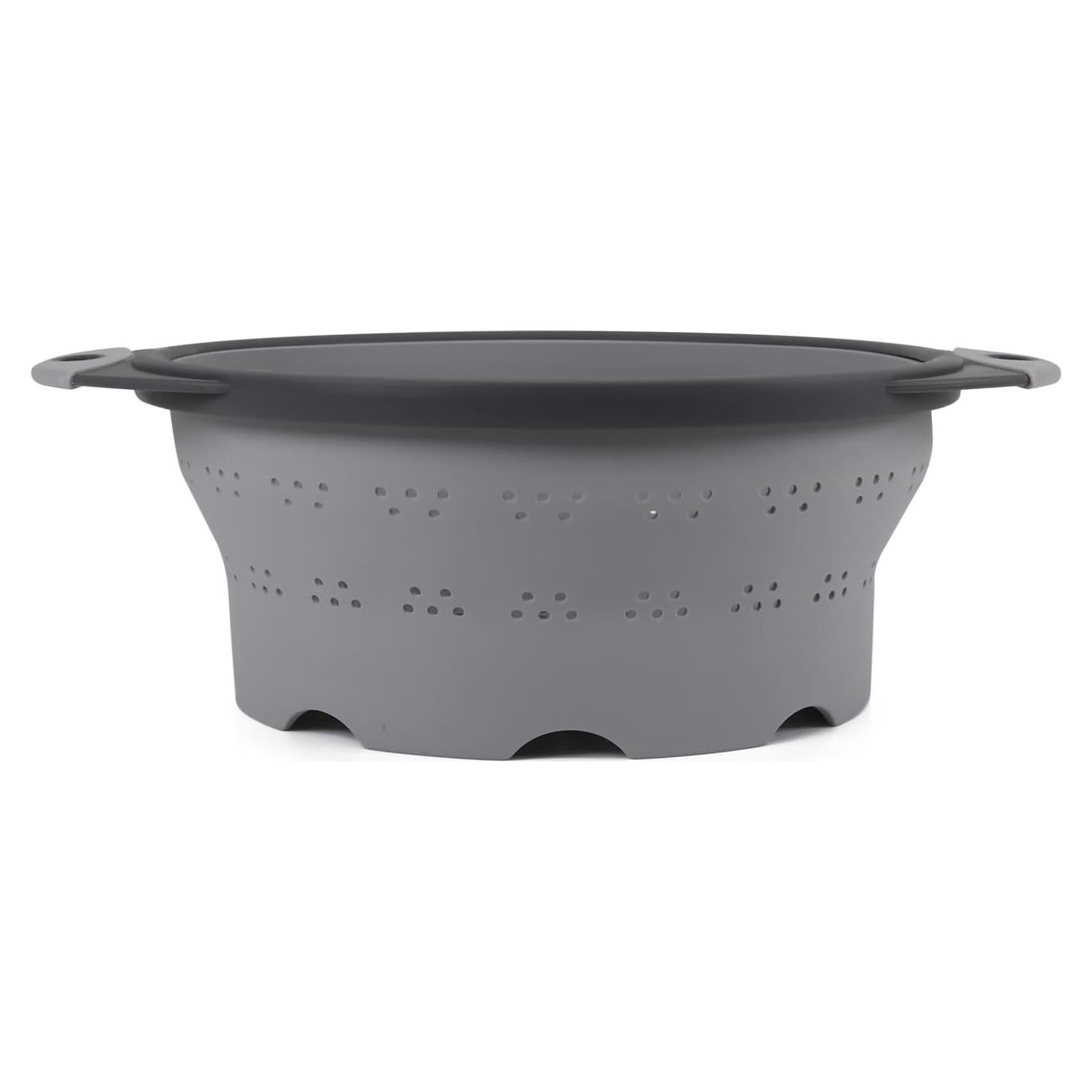 Colador Plegable de Silicona Dexas 8" Gris Frío 7.2 Tazas