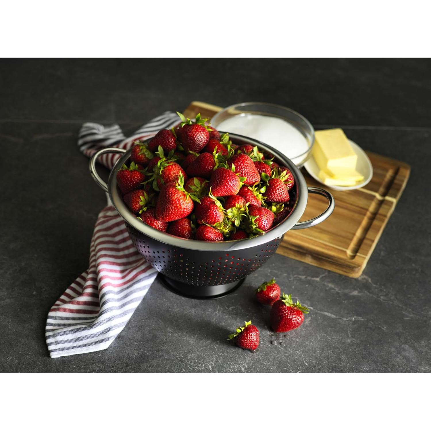 Colador Gourmet GoodCook 4.73L Acero Inoxidable Negro