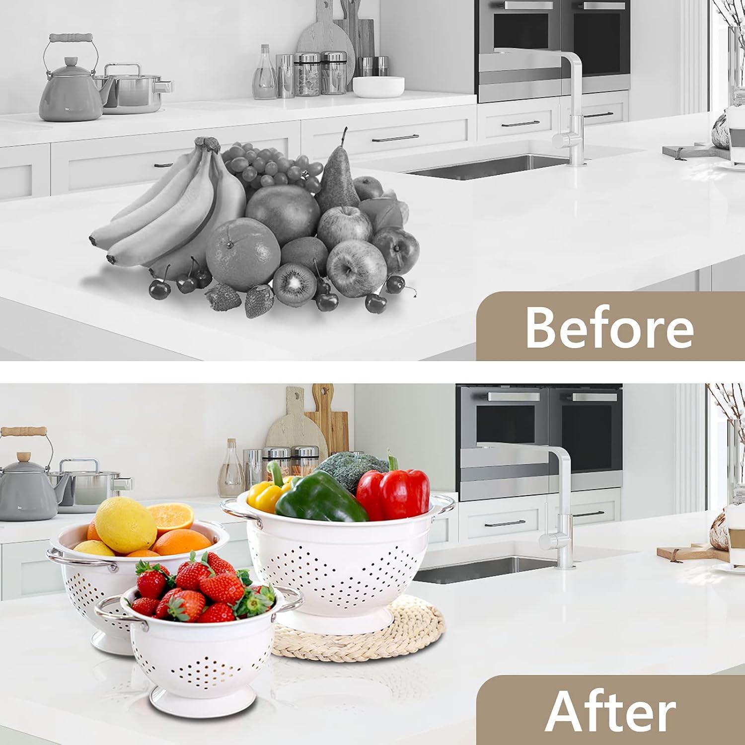 Juego de Coladores Hillbond 3 Piezas Acero Inoxidable 1.5-5 QT