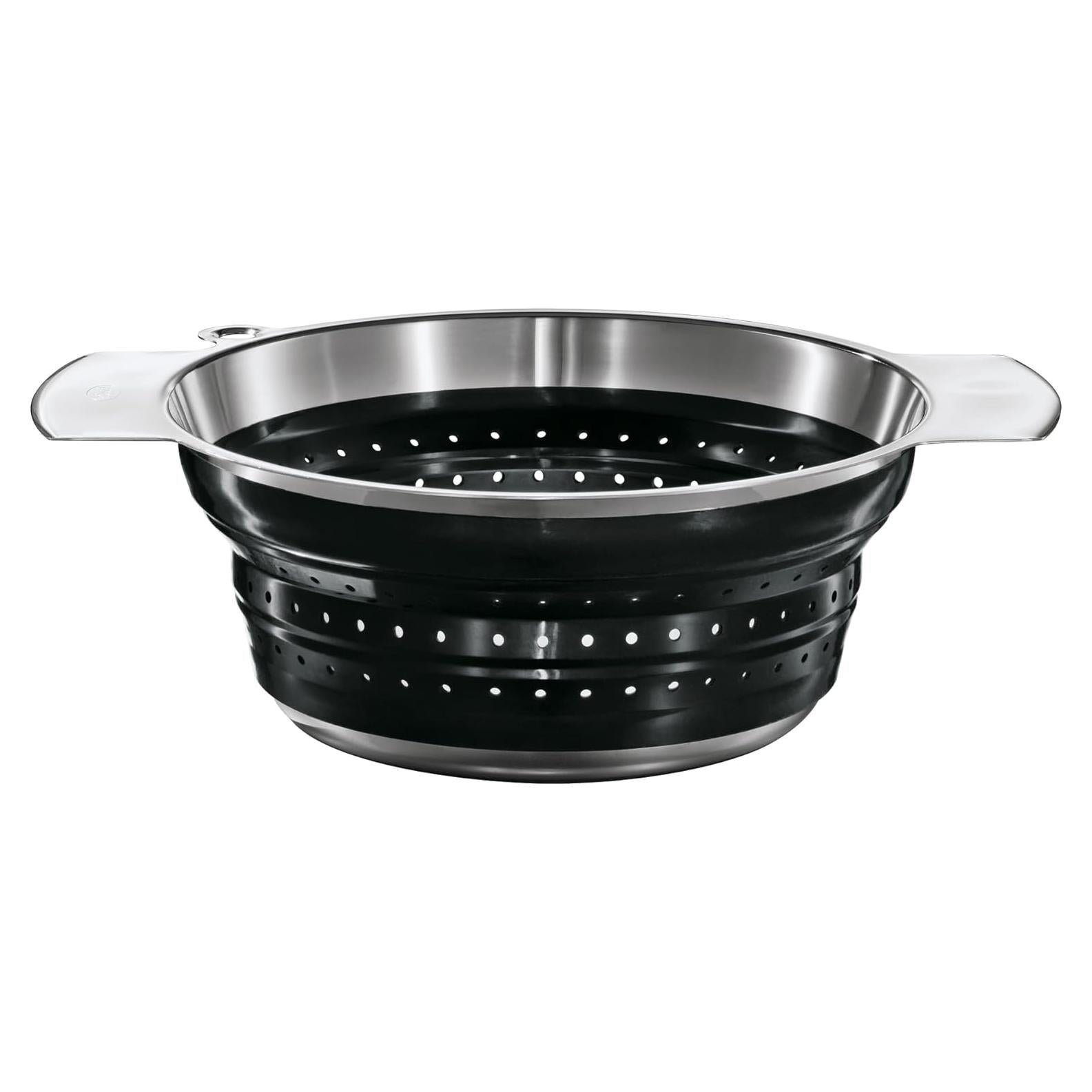 Colador Plegable Rösle de Acero Inoxidable 25.4 cm Negro