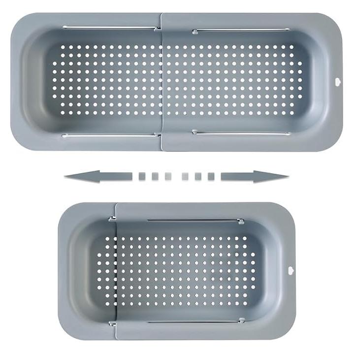 Colador Expandible Genérico para Fregadero - Gris, 36.1x20.3 cm