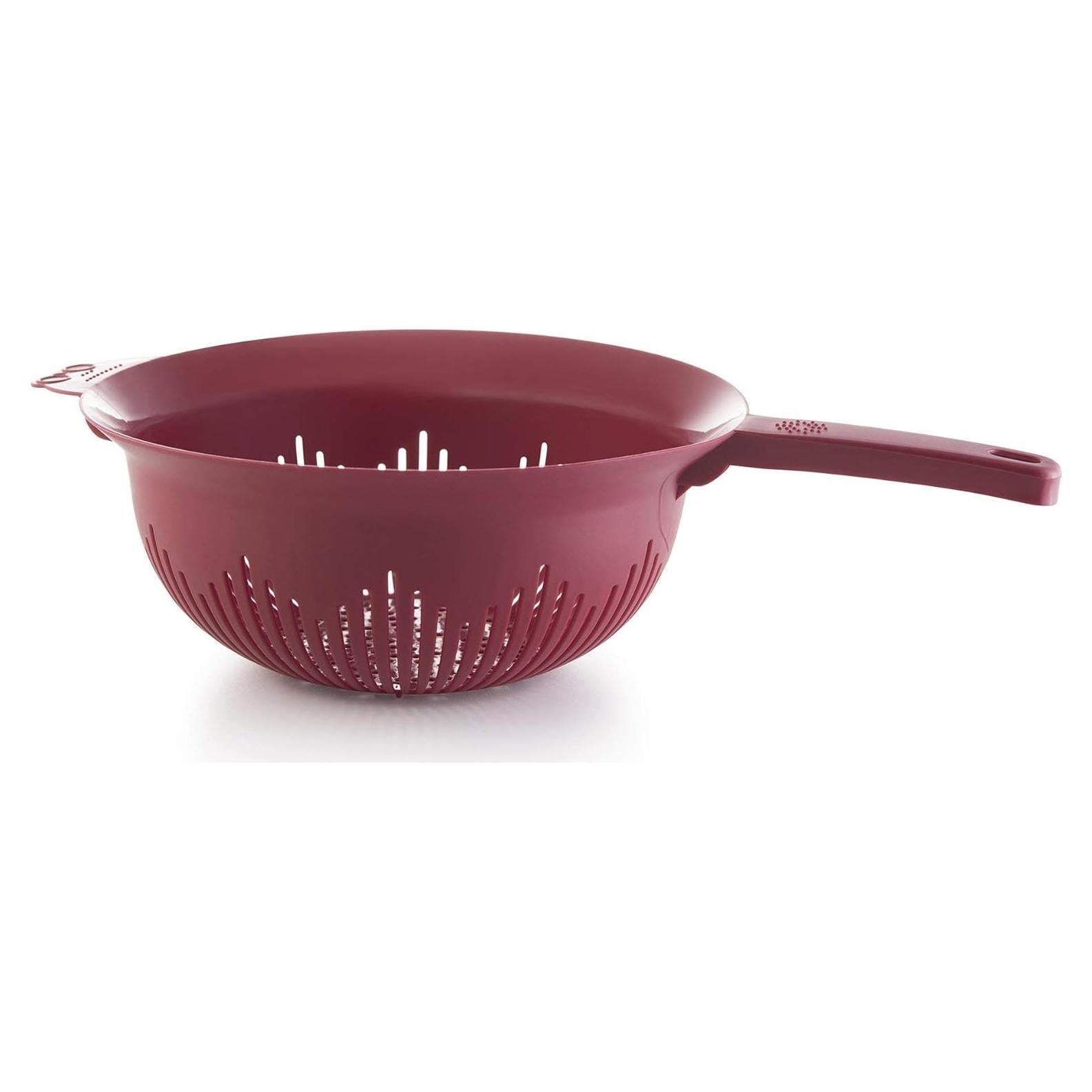 Colador de Plástico YBM HOME 24.77 cm Mango Largo Rojo