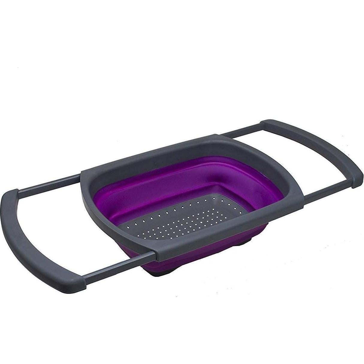 Colador de Silicona Plegable Prime Cook 5.68L Morado