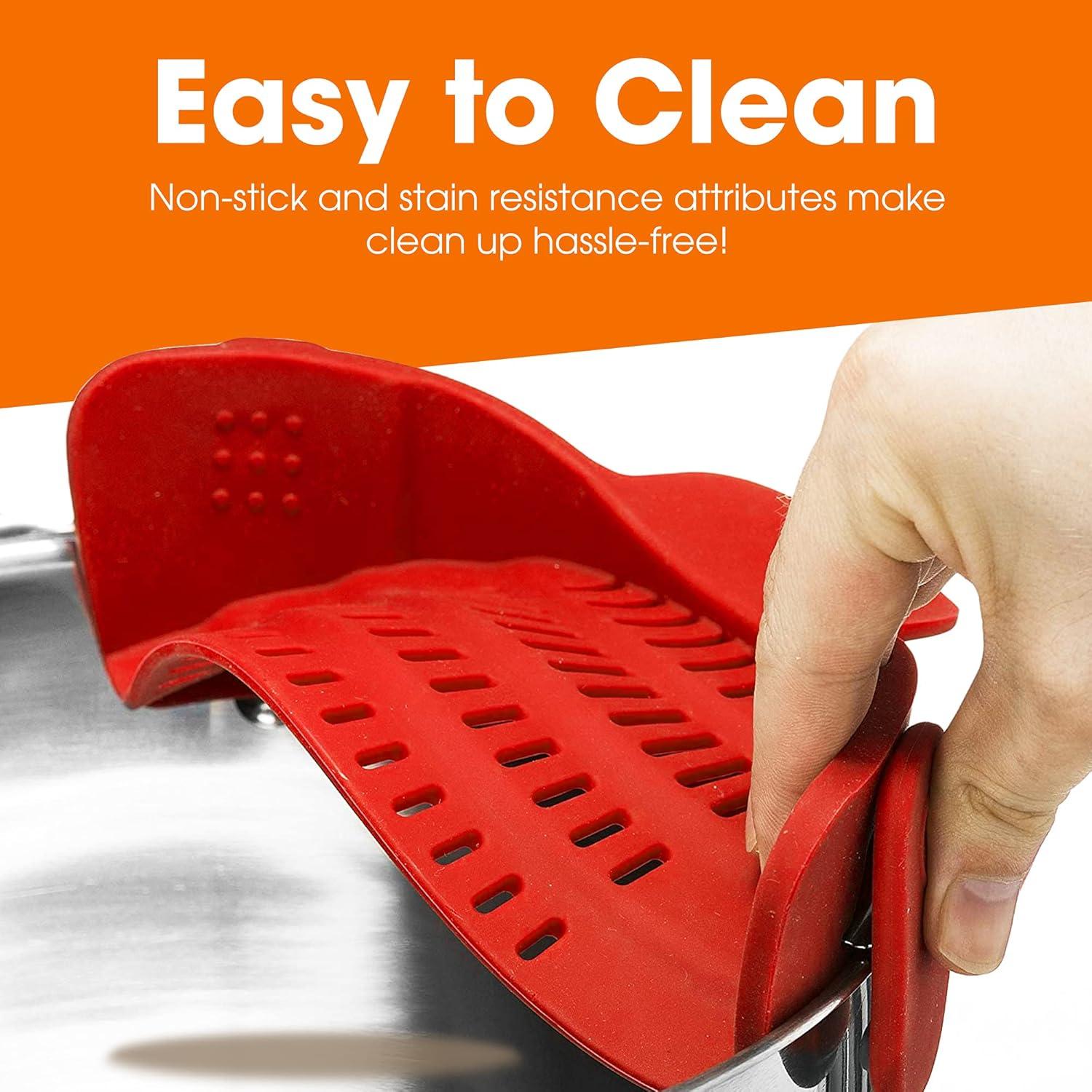 Colador de Silicona Clip en Olla Colección Cheer Rojo 198g