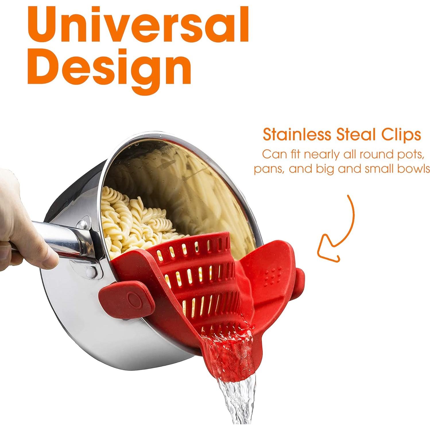 Colador de Silicona Clip en Olla Colección Cheer Rojo 198g