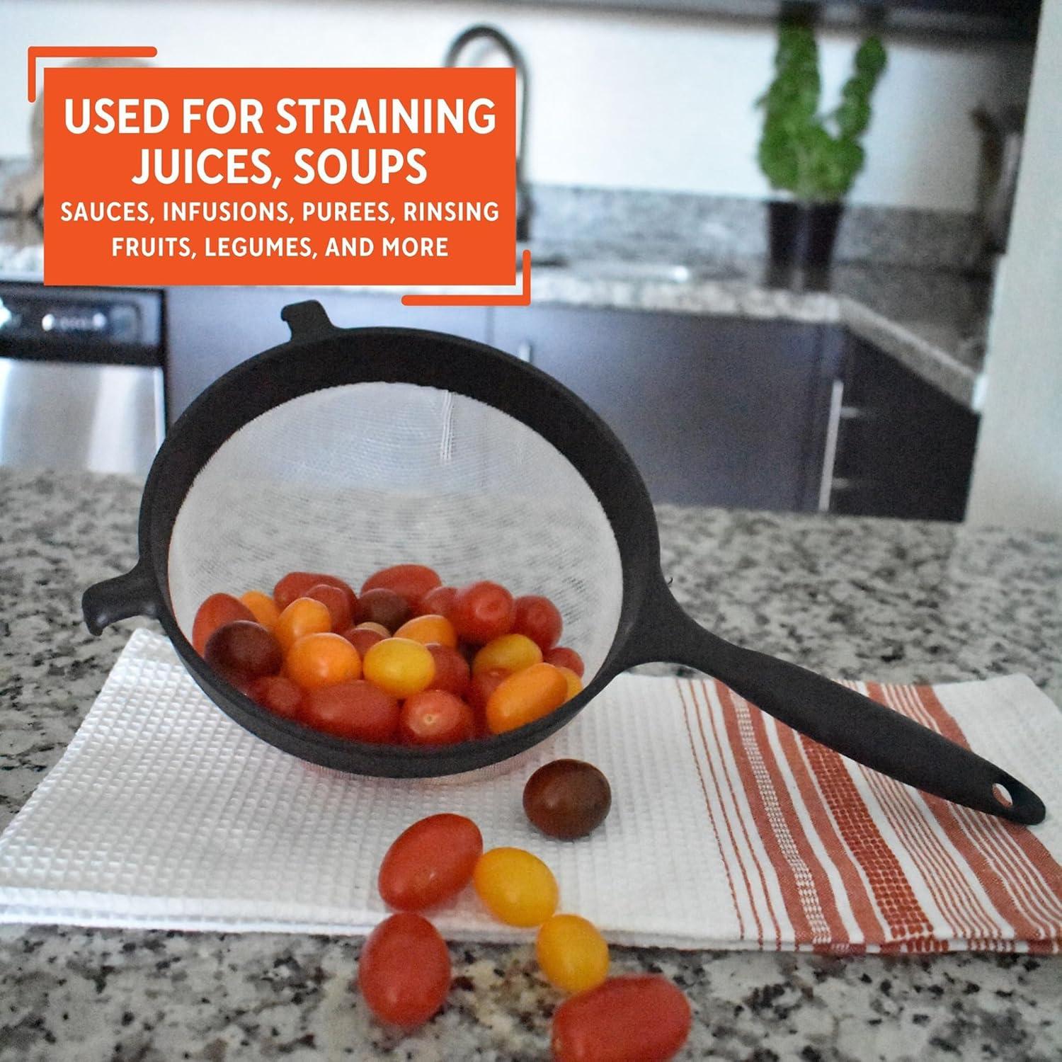 Colador de Plástico IMUSA 15.24 cm Negro Malla Duradera