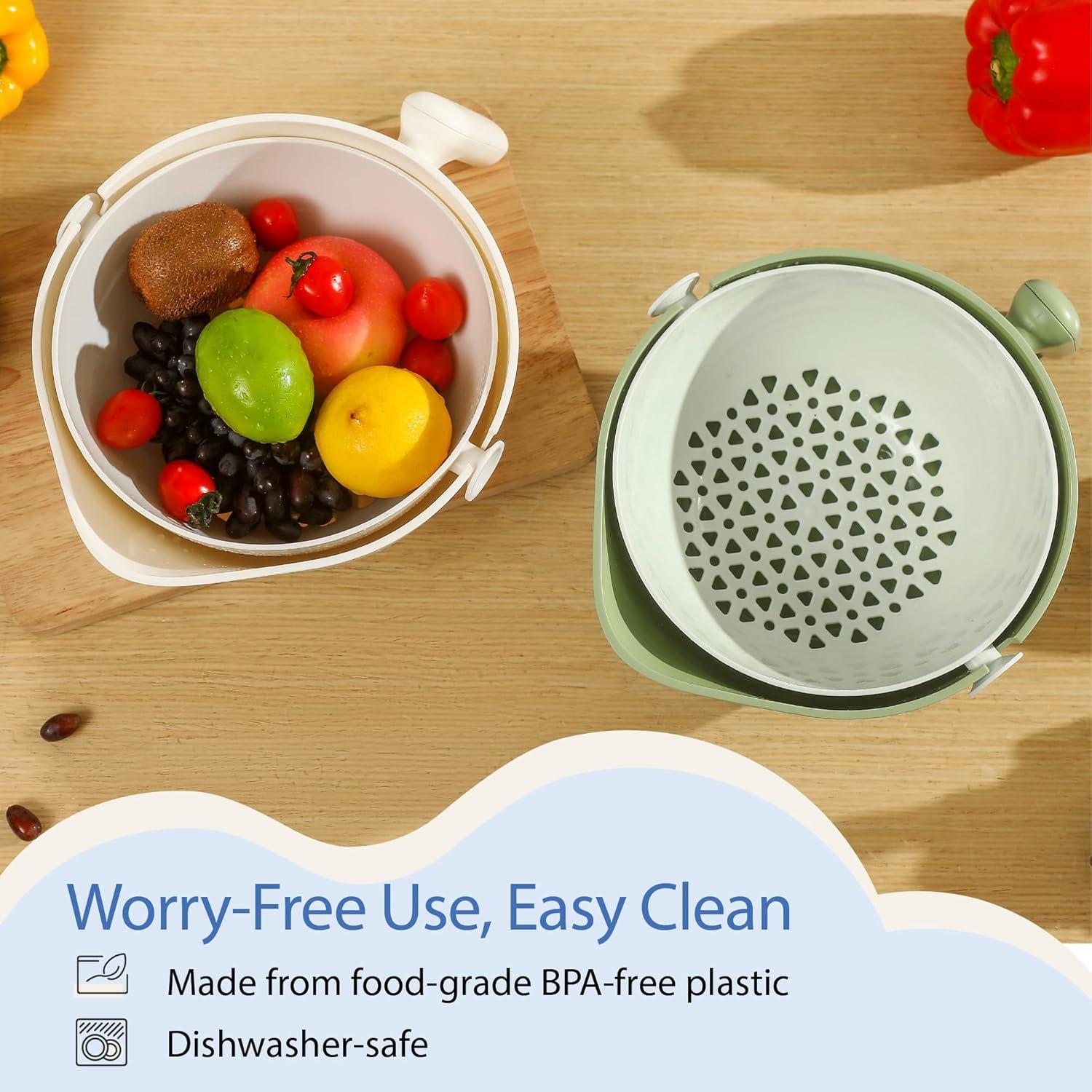 Colador y Escurridor 2 en 1 Chef's Path Blanco - Multifuncional