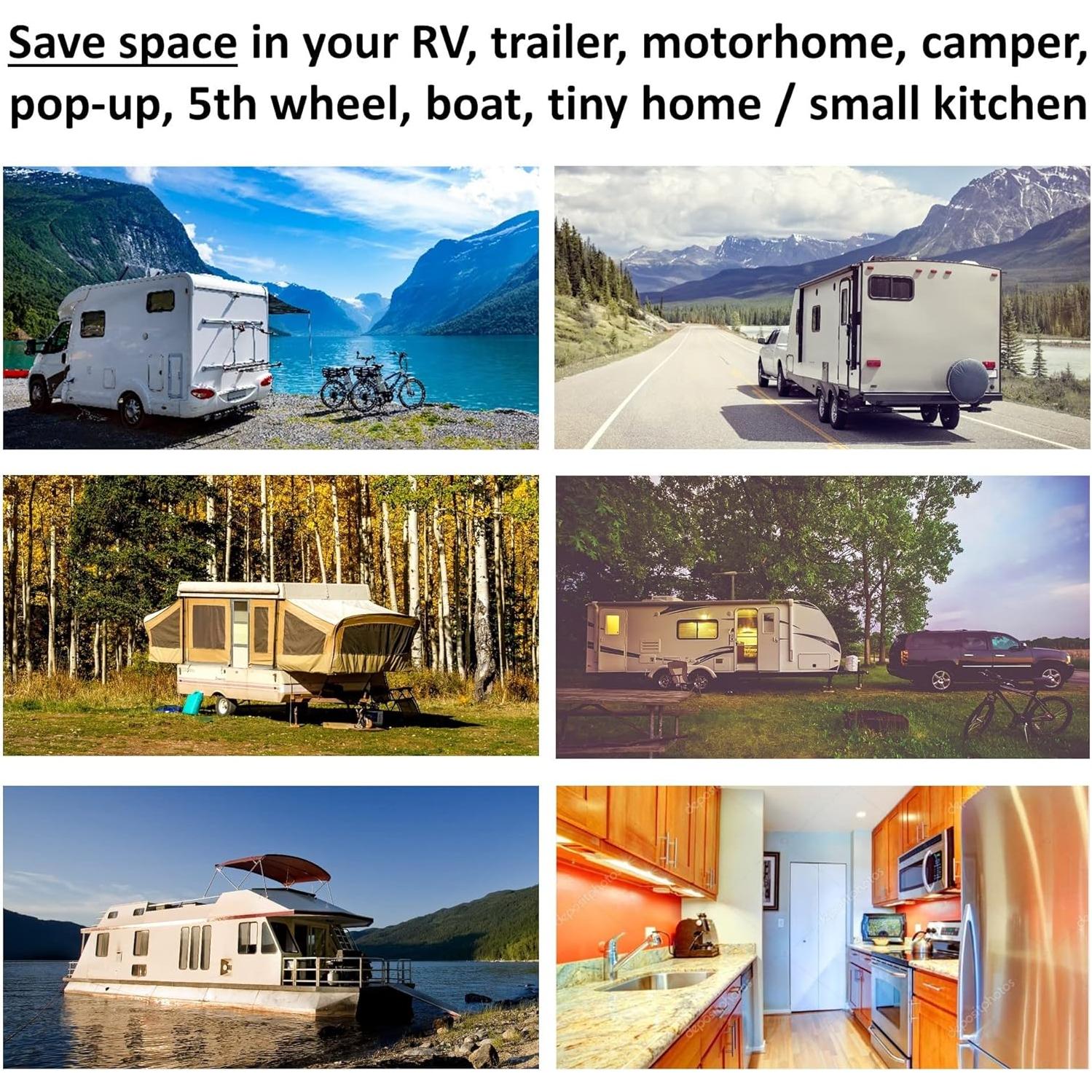 Colador y embudo plegable Vida más simple - Acero inoxidable y silicona roja