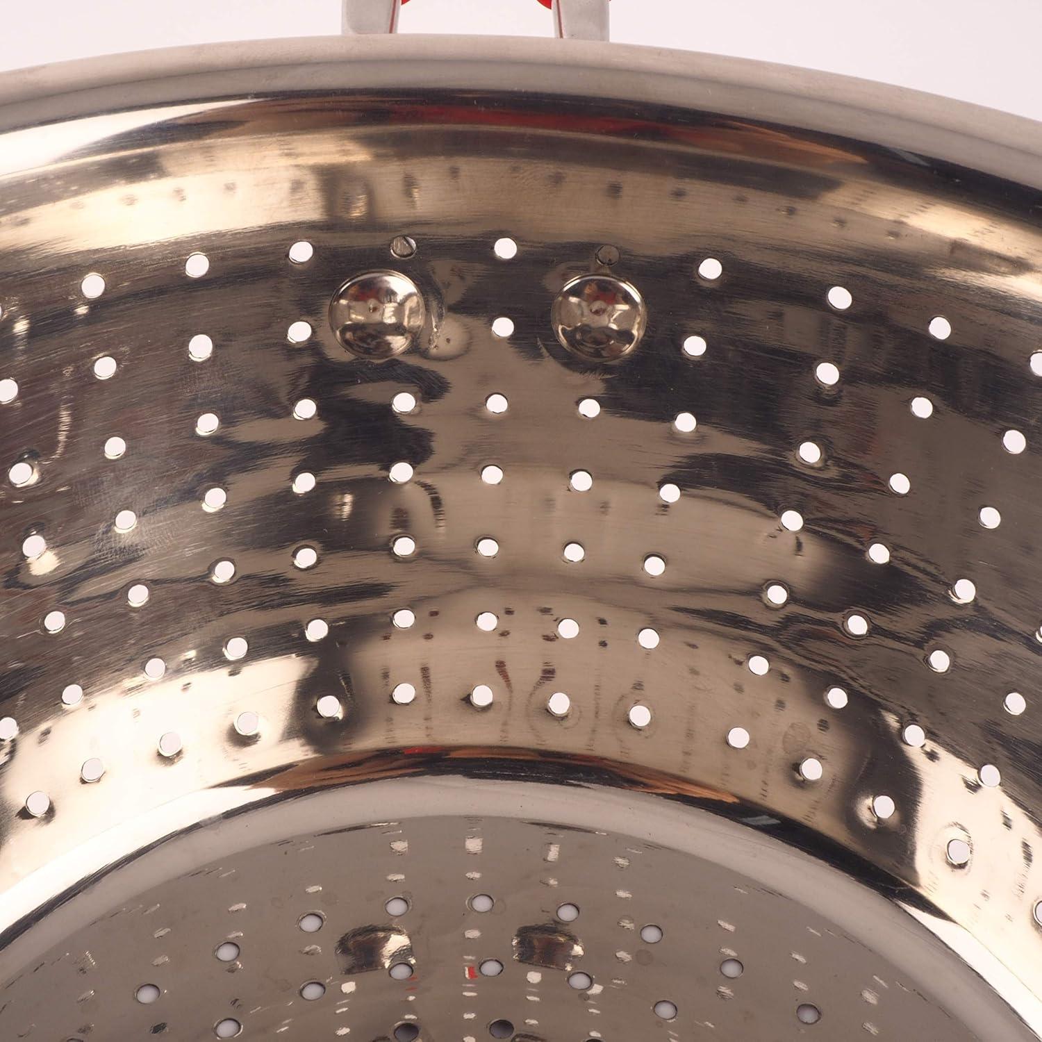 Colador Profundo Acero Inoxidable Contiup 2.5L con Mangos Verdes