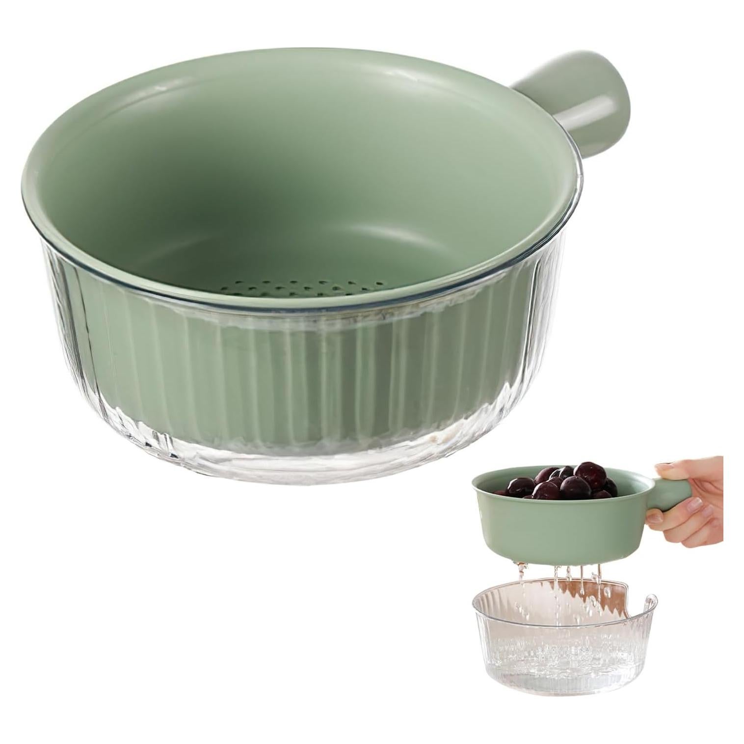 Juego de Coladores Pequeños Iensen 2 Piezas Verde 20.1x15.2 cm