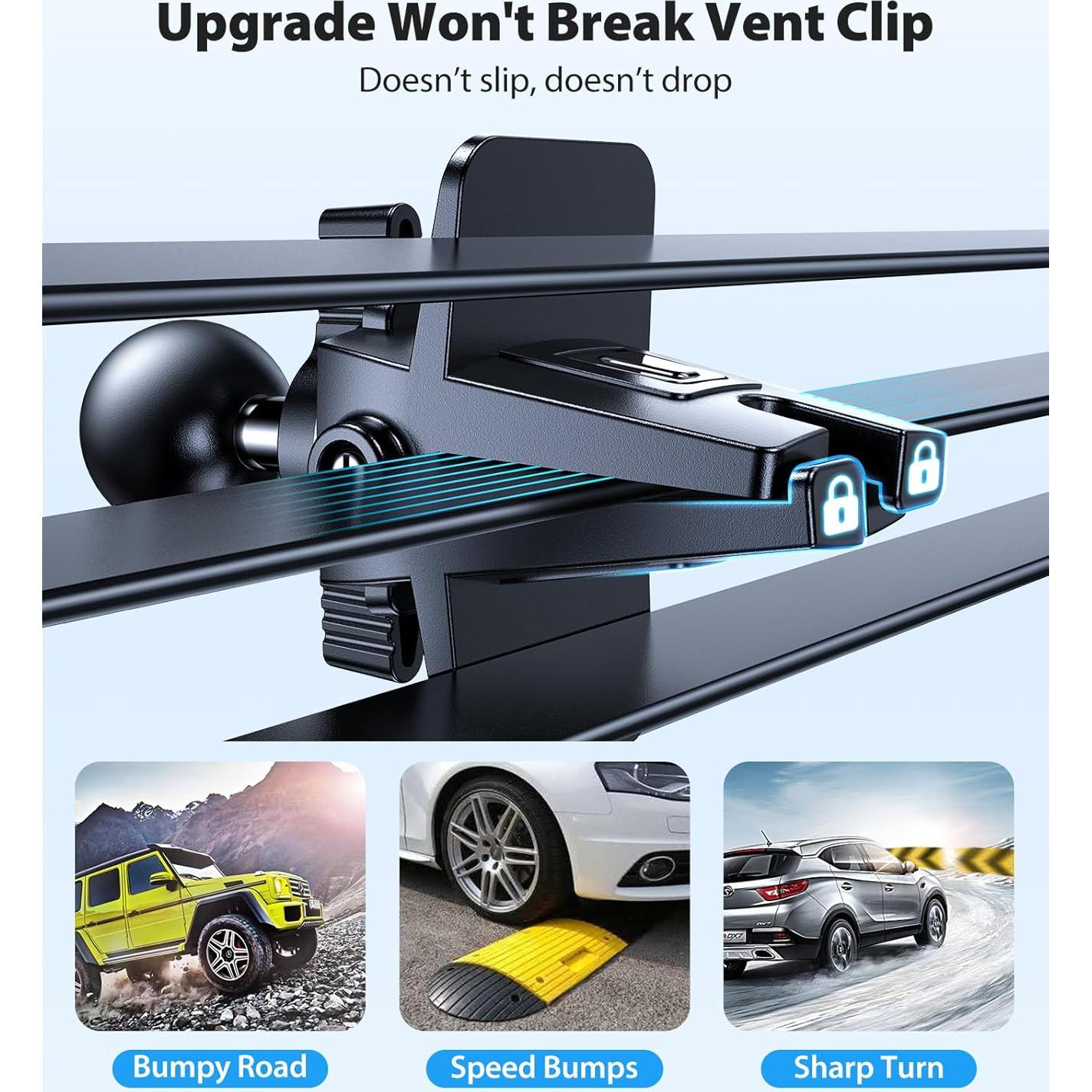 Soporte Magnético para Coche VICSEED MagSafe 360° Negro