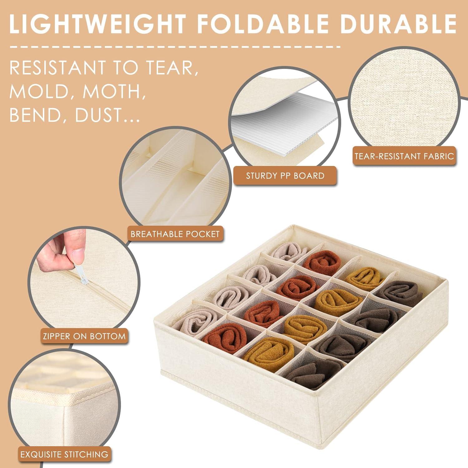 Organizadores de Cajón Criusia 3 Pack 26 Celdas Beige