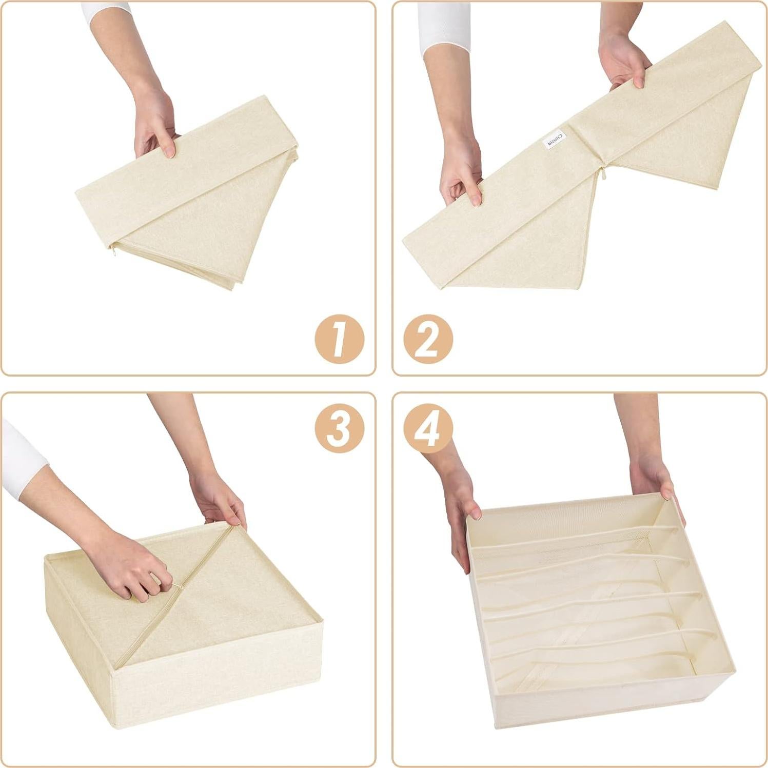 Organizadores de Cajón Criusia 3 Pack 26 Celdas Beige