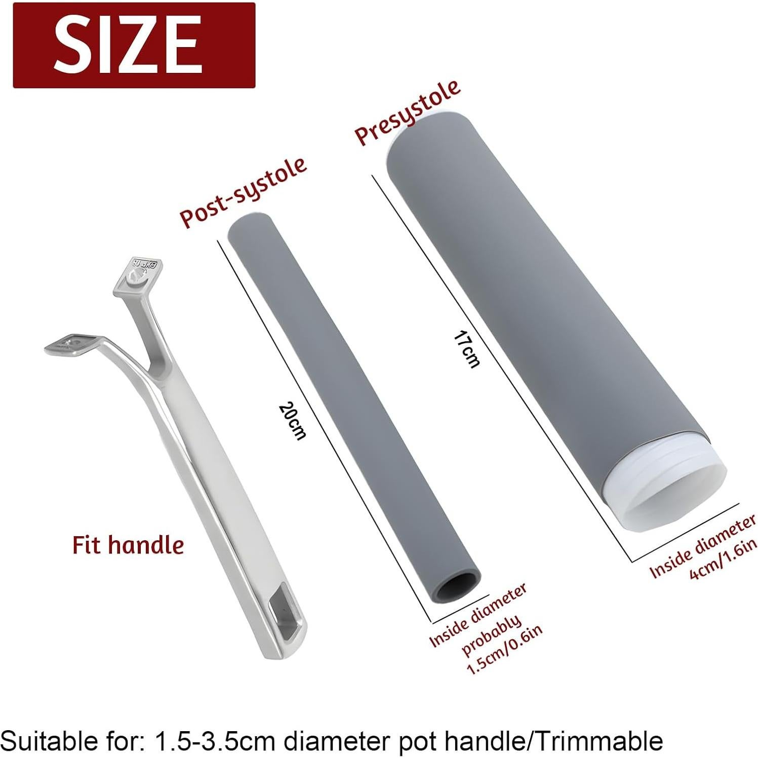 Cubierta de Mango de Silicona Smilelife - 2 Piezas Medianas Antideslizantes