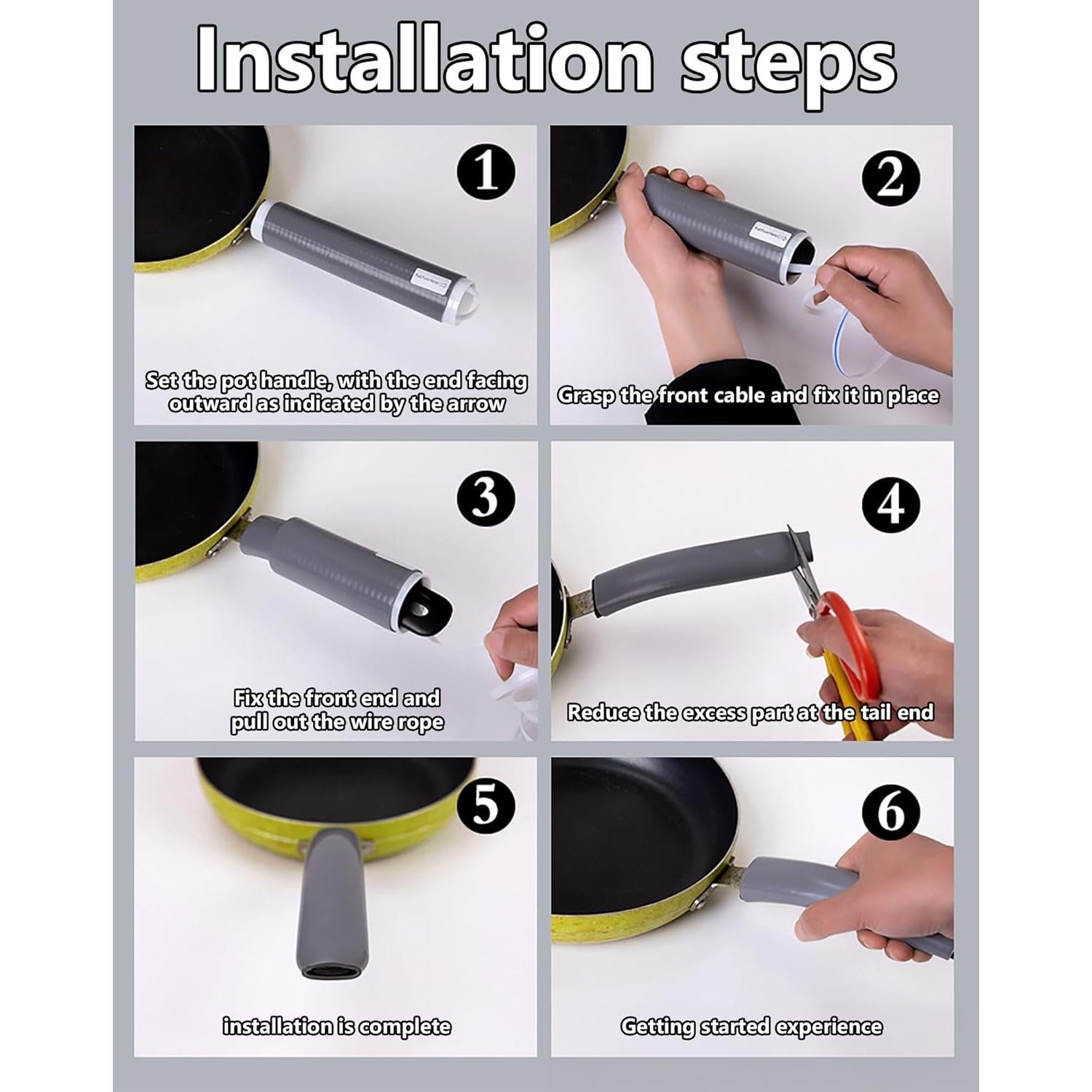 Cubierta de Mango de Silicona Smilelife - 2 Piezas Medianas Antideslizantes