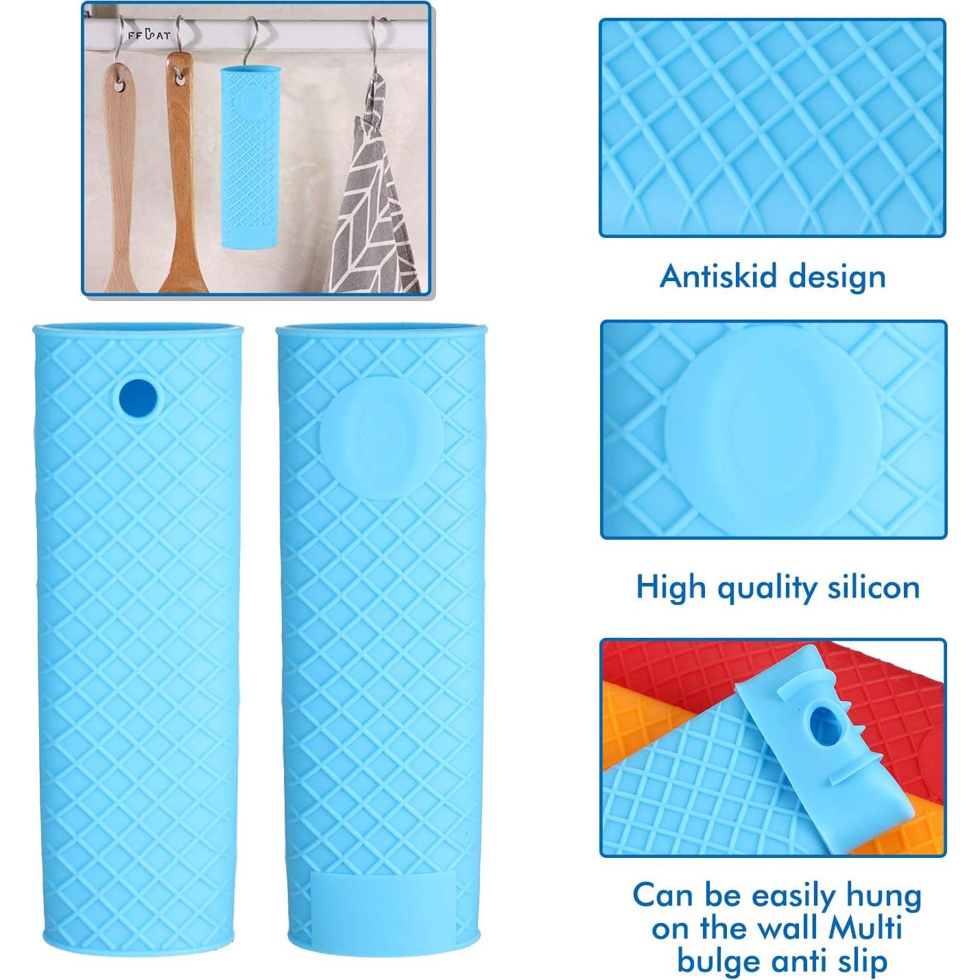 5 Piezas Soporte de Mango de Silicona Anticalor Patelai