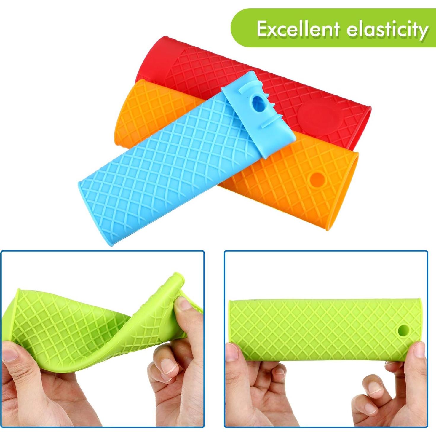 5 Piezas Soporte de Mango de Silicona Anticalor Patelai