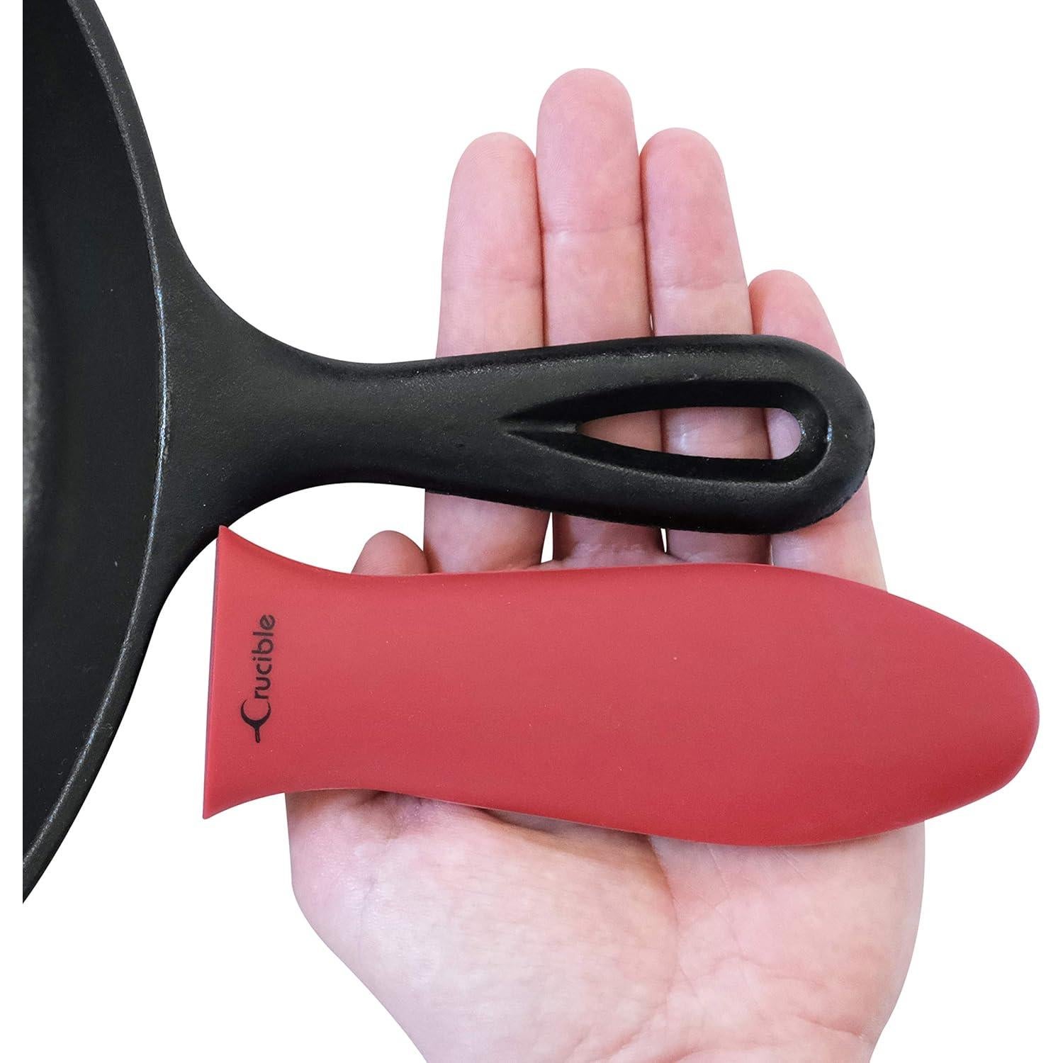 Soporte de Mango Caliente de Silicona Crucible Rojo Grande
