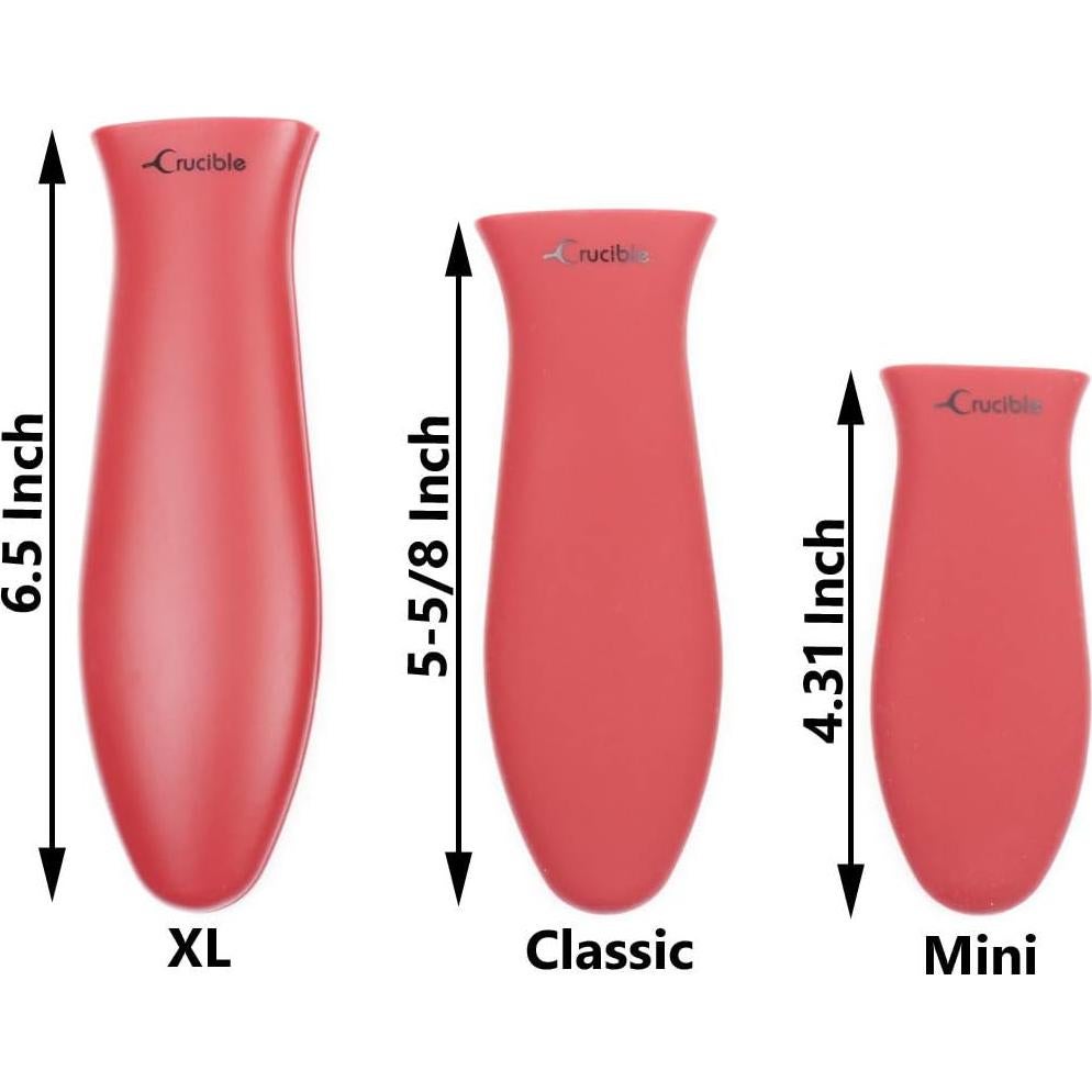 Soporte de Mango Caliente de Silicona Crucible Rojo Grande