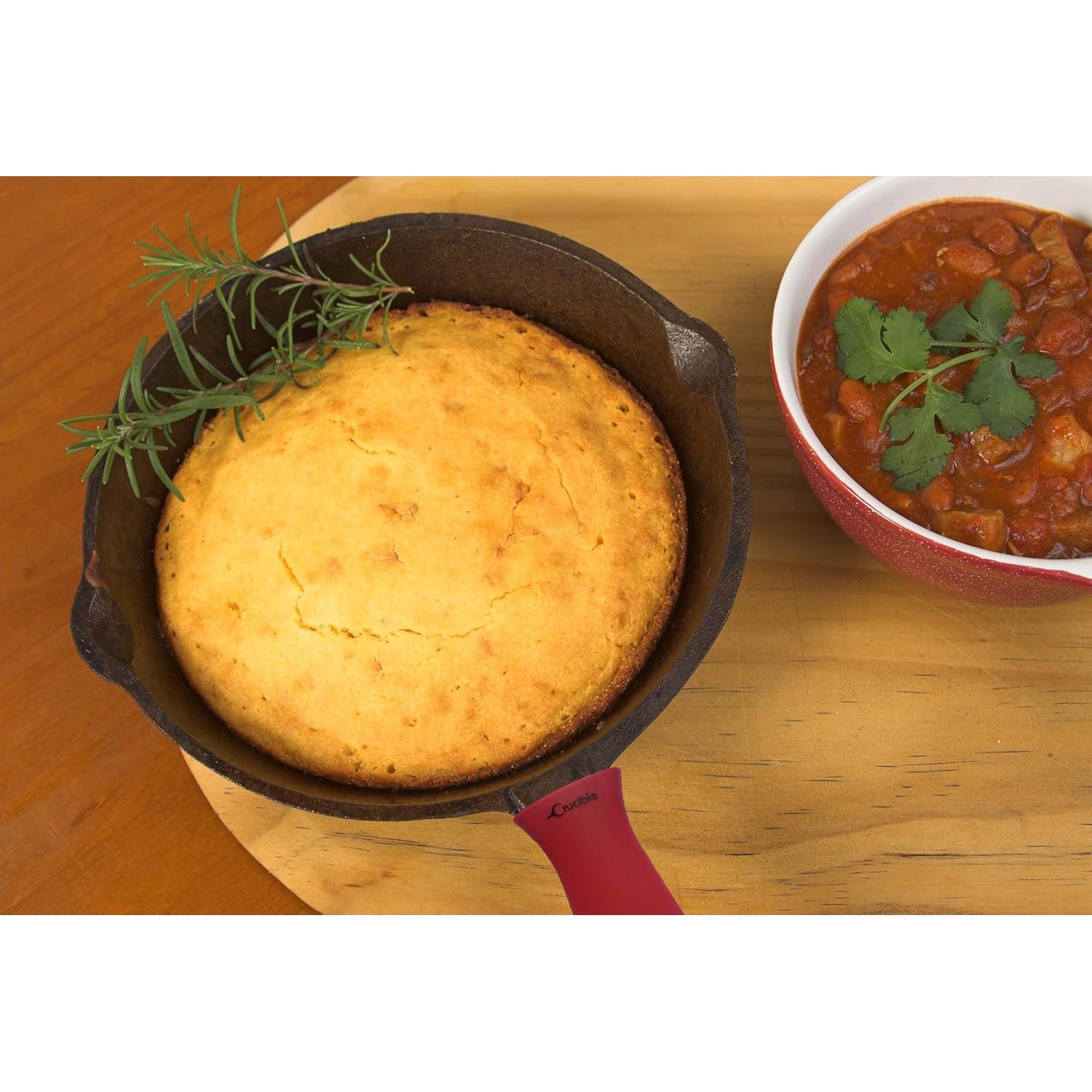 Soporte de Mango Caliente de Silicona Crucible Rojo Grande