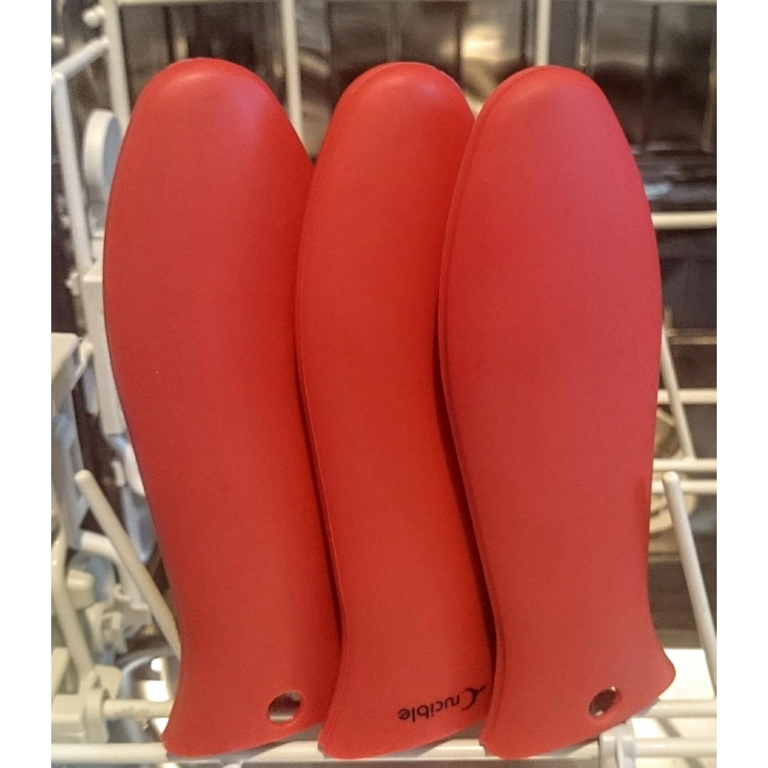 Soporte de Mango Caliente de Silicona Crucible Rojo Grande