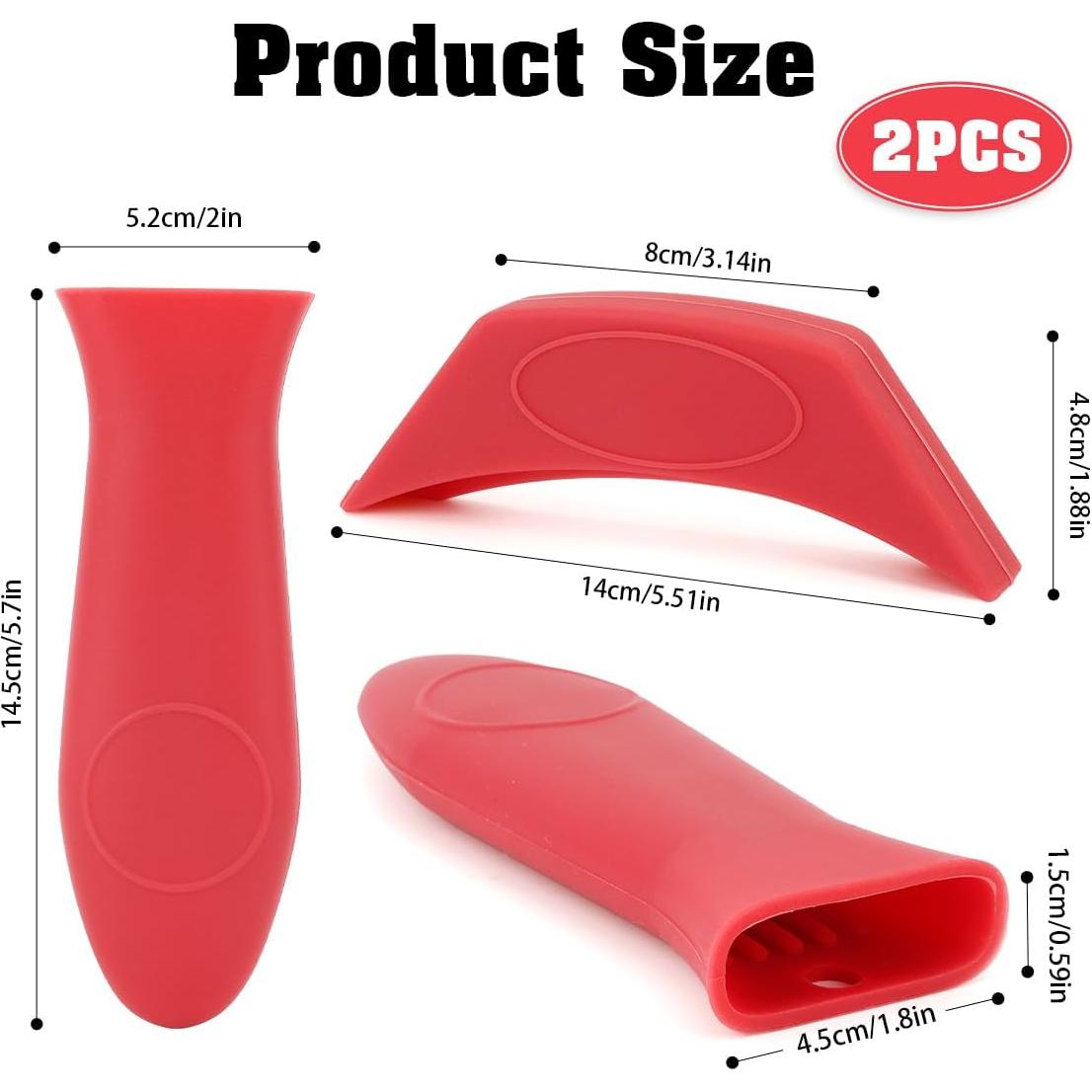 Cubiertas de Mango de Silicona HadrNahkb 2 PCS Resistentes al Calor