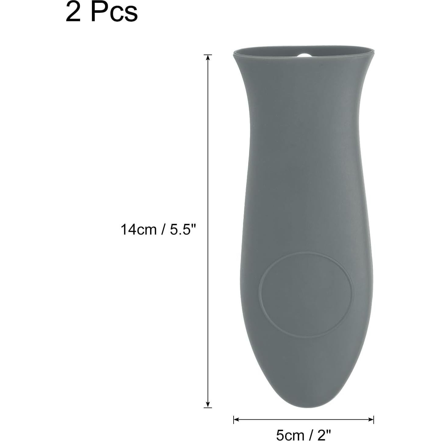 Fundas de Mango de Silicona uxcell 2 Piezas Gris 14cm
