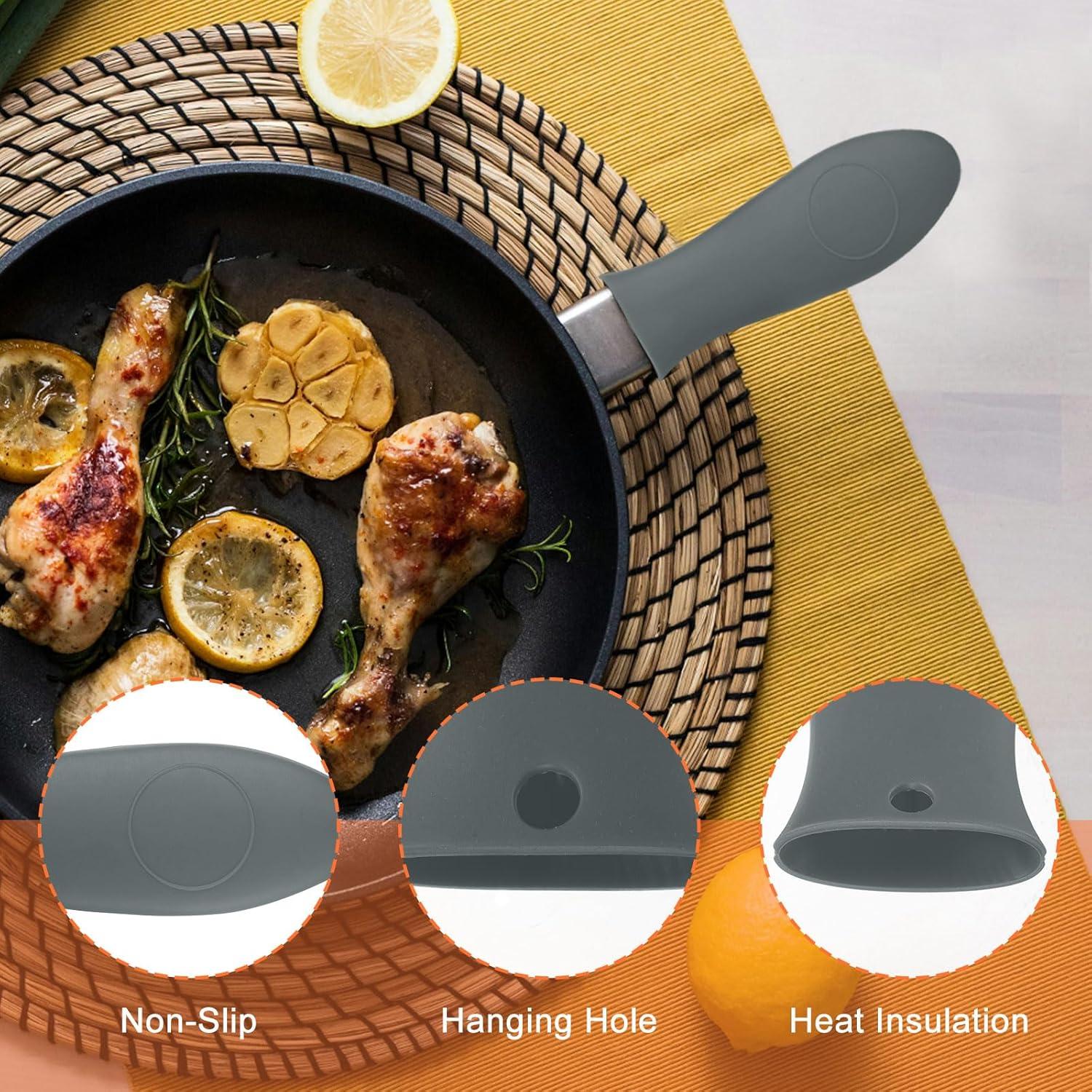 Fundas de Mango de Silicona uxcell 2 Piezas Gris 14cm