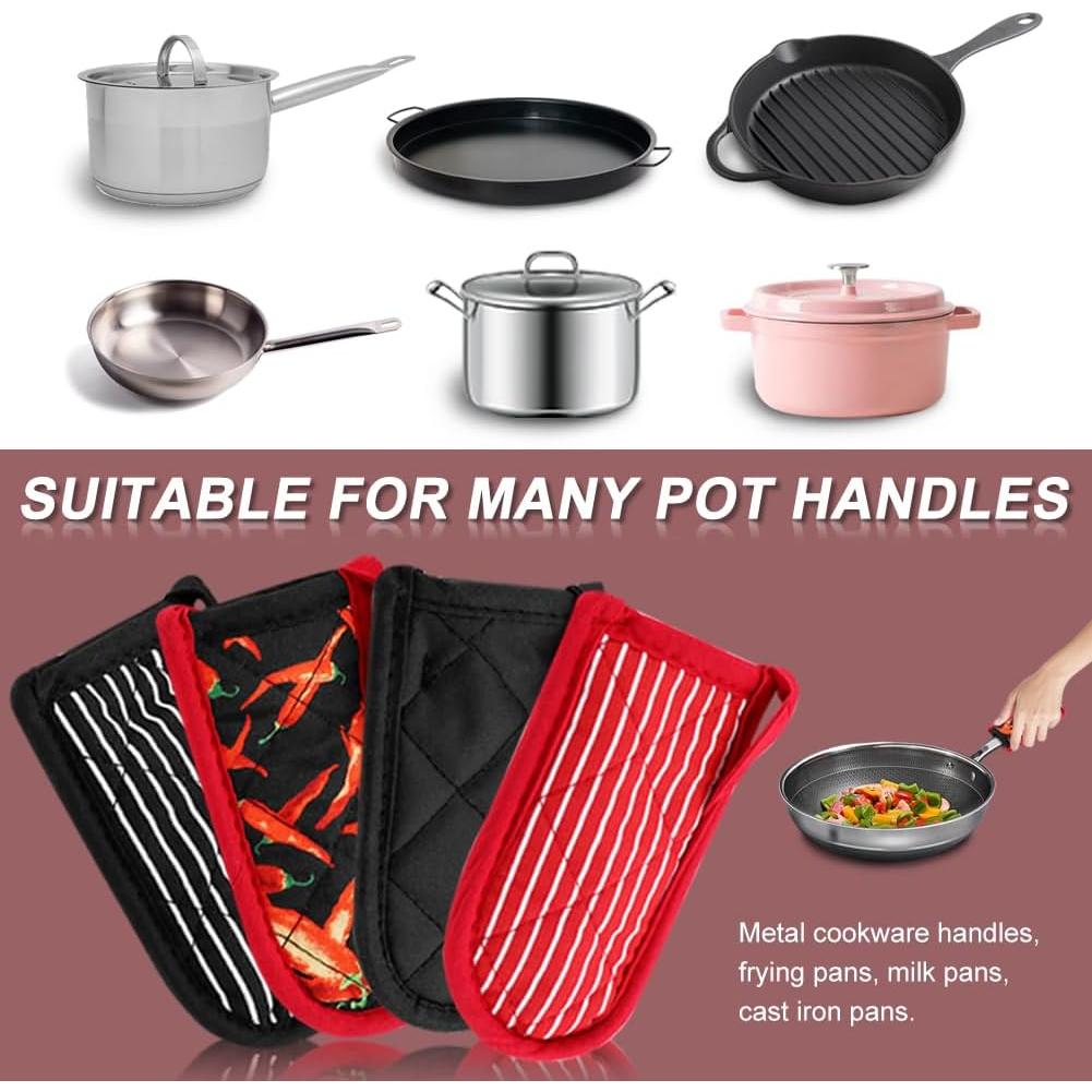 Funda de Mango de Sartén CALIDAKA 4 Pcs Resistente al Calor