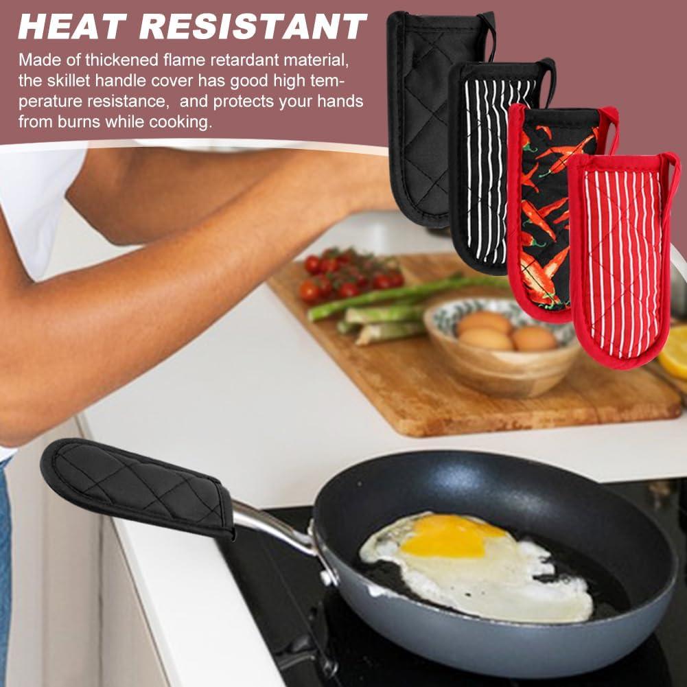 Funda de Mango de Sartén CALIDAKA 4 Pcs Resistente al Calor