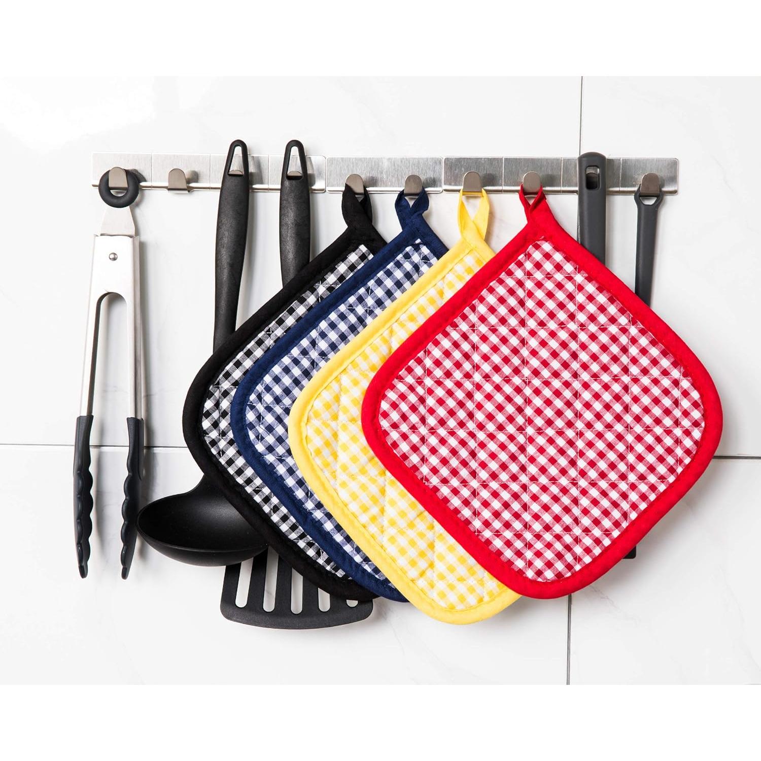 Set de 5 Agarraderas de Algodón Bestjoy Azul 20x20 cm