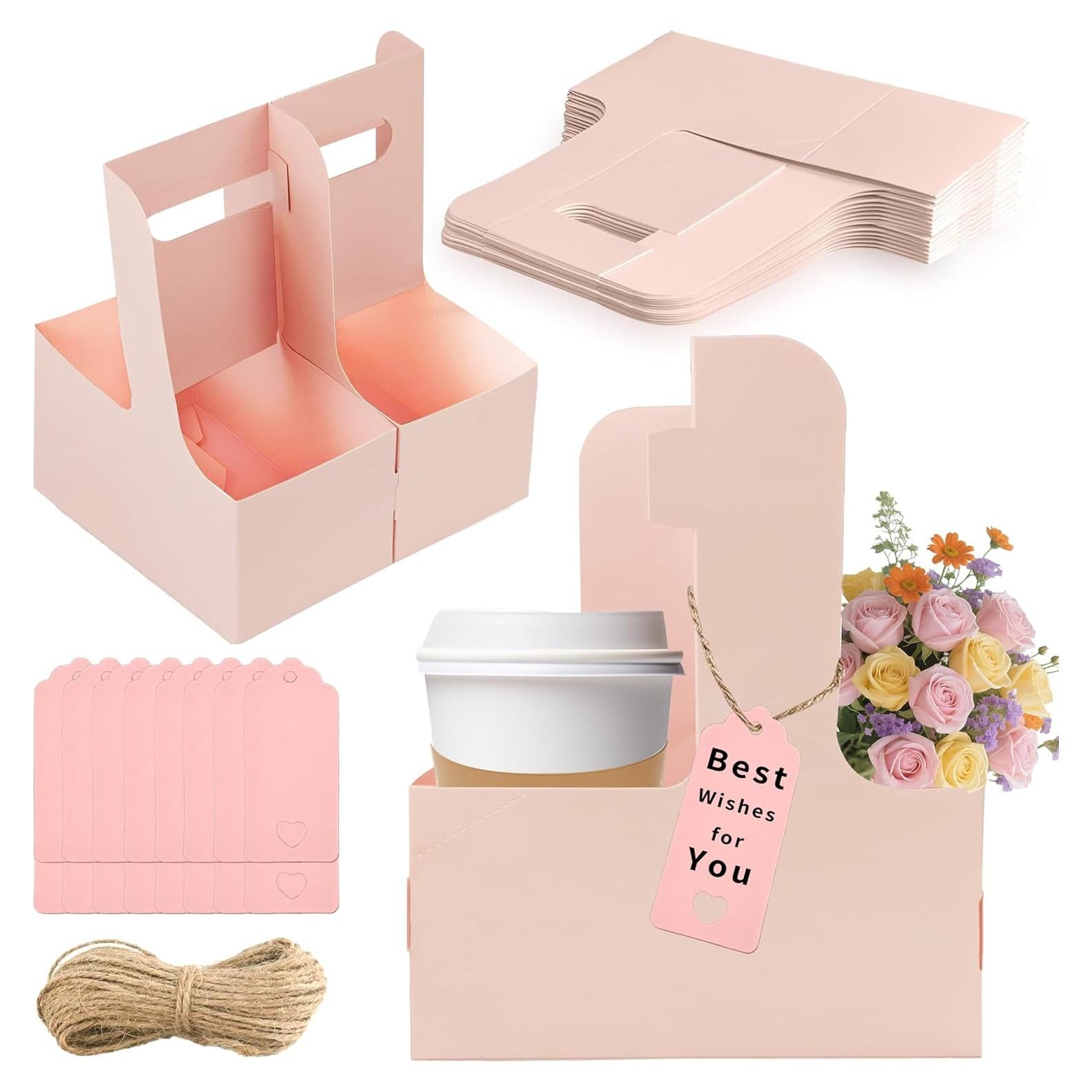 Portavasos de Cartón Turmaster Rosa 16 Pack para 2 Tazas