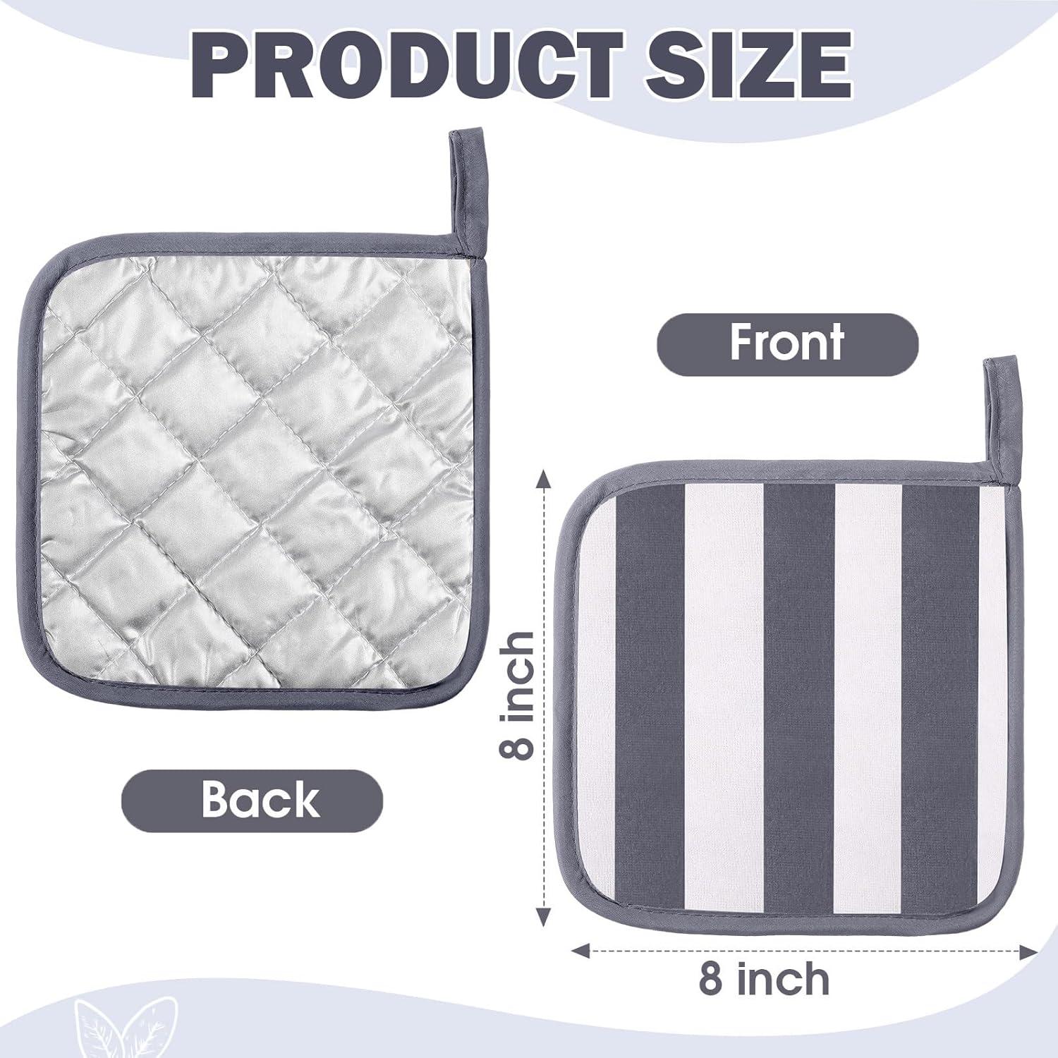 Juego de 4 Agarraderas de Cocina Reallnaive Gris Beige 20x20cm