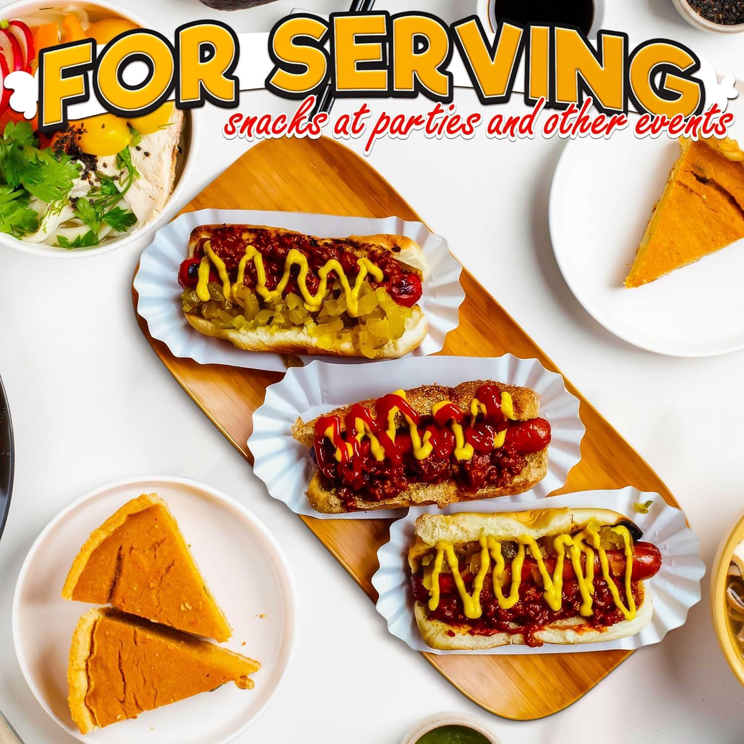 Bandejas desechables BURIUS para hot dogs 50 piezas 21.1x10.4 cm