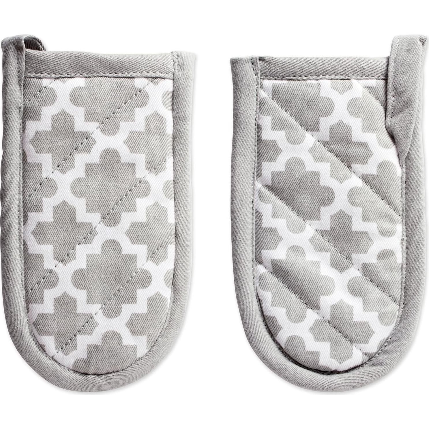 Juego de Mangos de Sartén DII Lattice 3 Piezas Algodón Gris