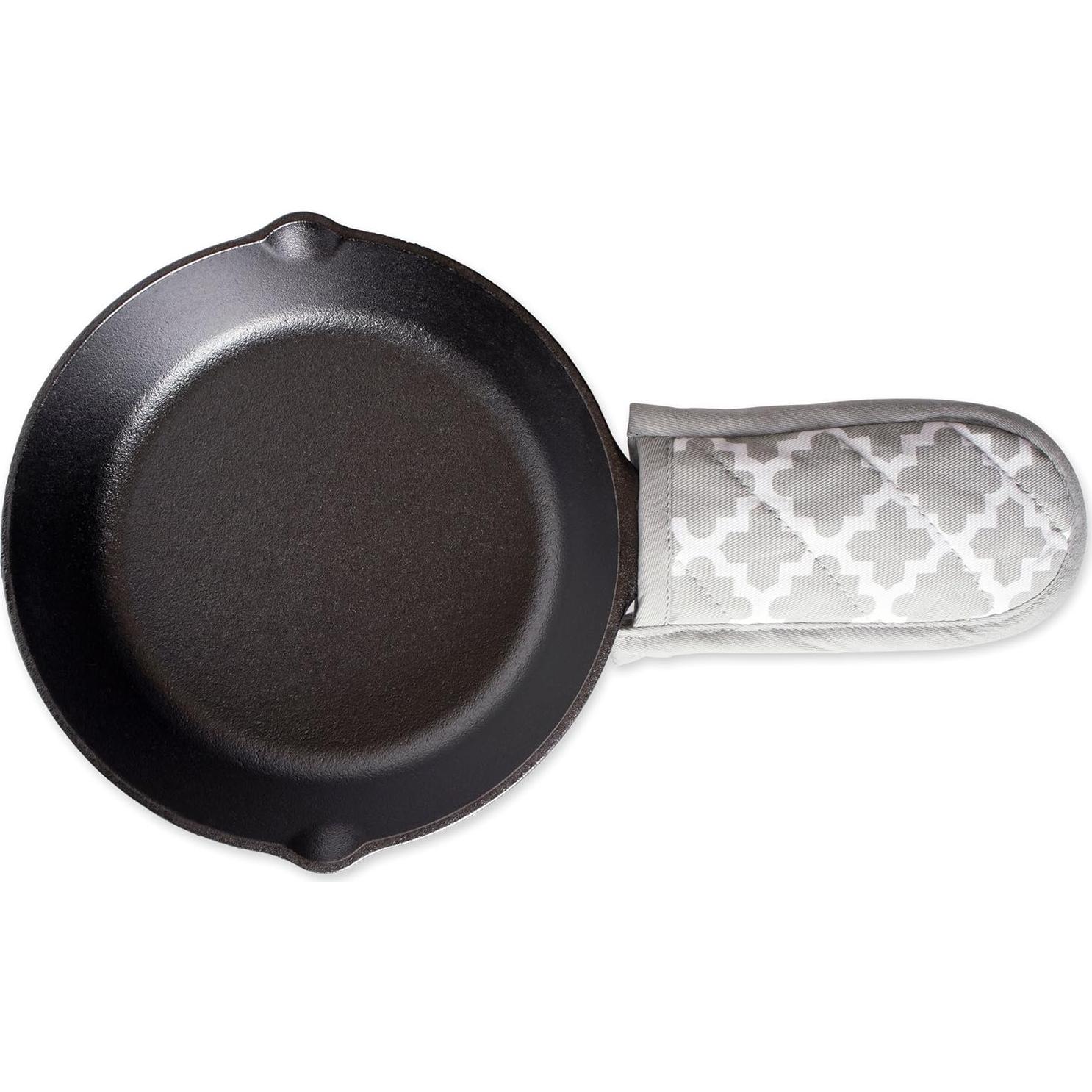 Juego de Mangos de Sartén DII Lattice 3 Piezas Algodón Gris