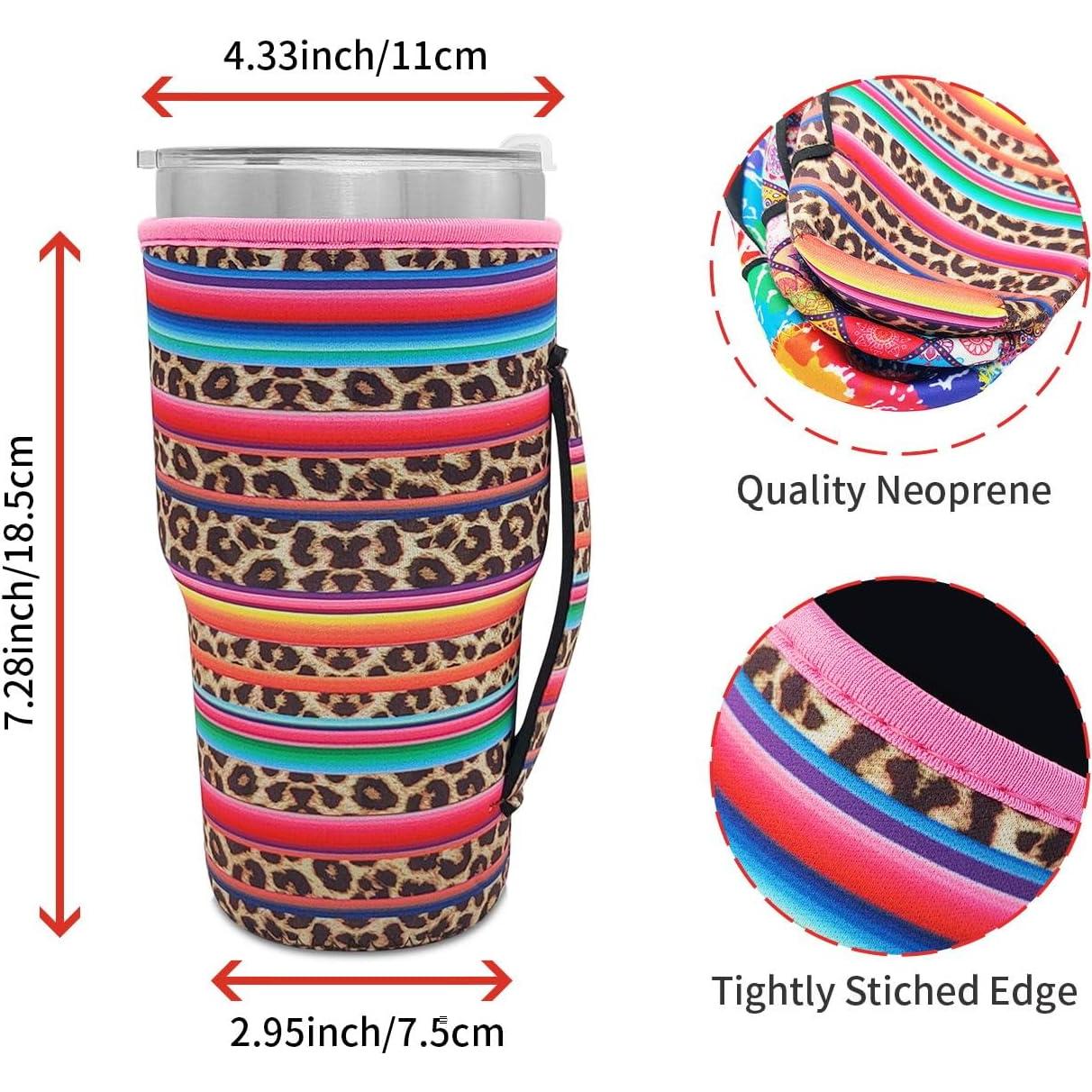 Manga Aislante de Neopreno AJLTPA para Taza 30-32oz Flores