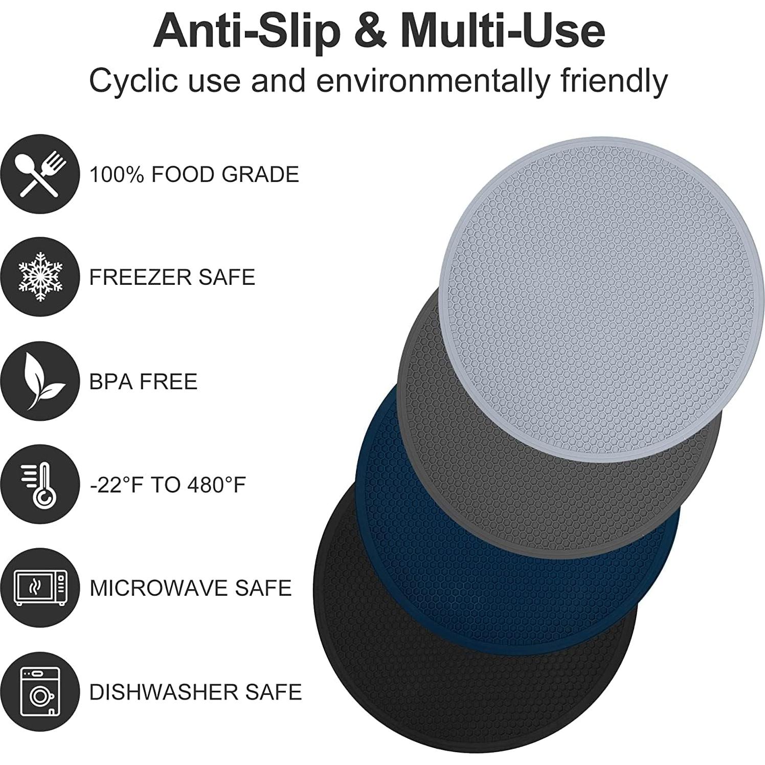 Alfombrilla de Silicona CORYTAO 30 cm Antideslizante para Microondas