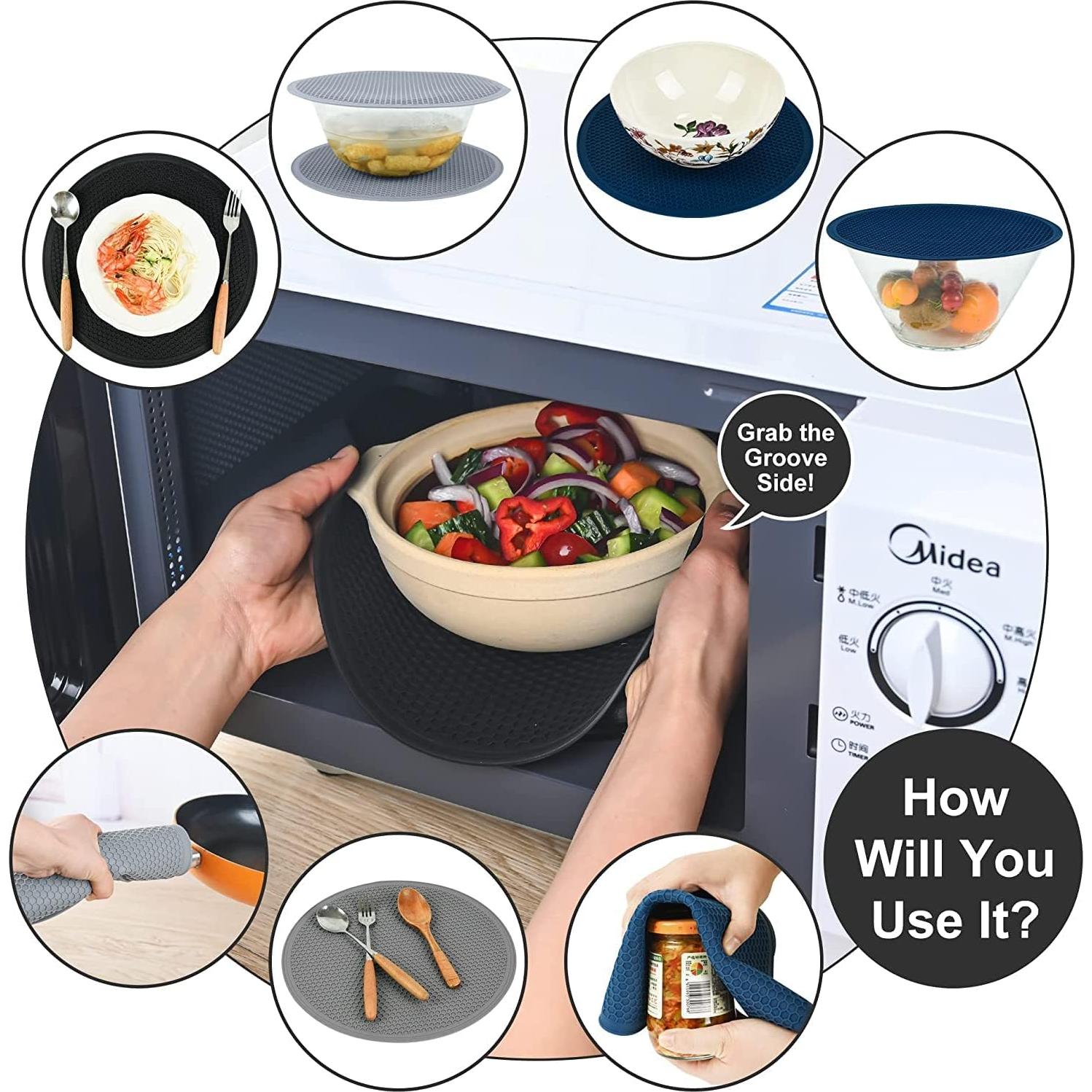 Alfombrilla de Silicona CORYTAO 30 cm Antideslizante para Microondas